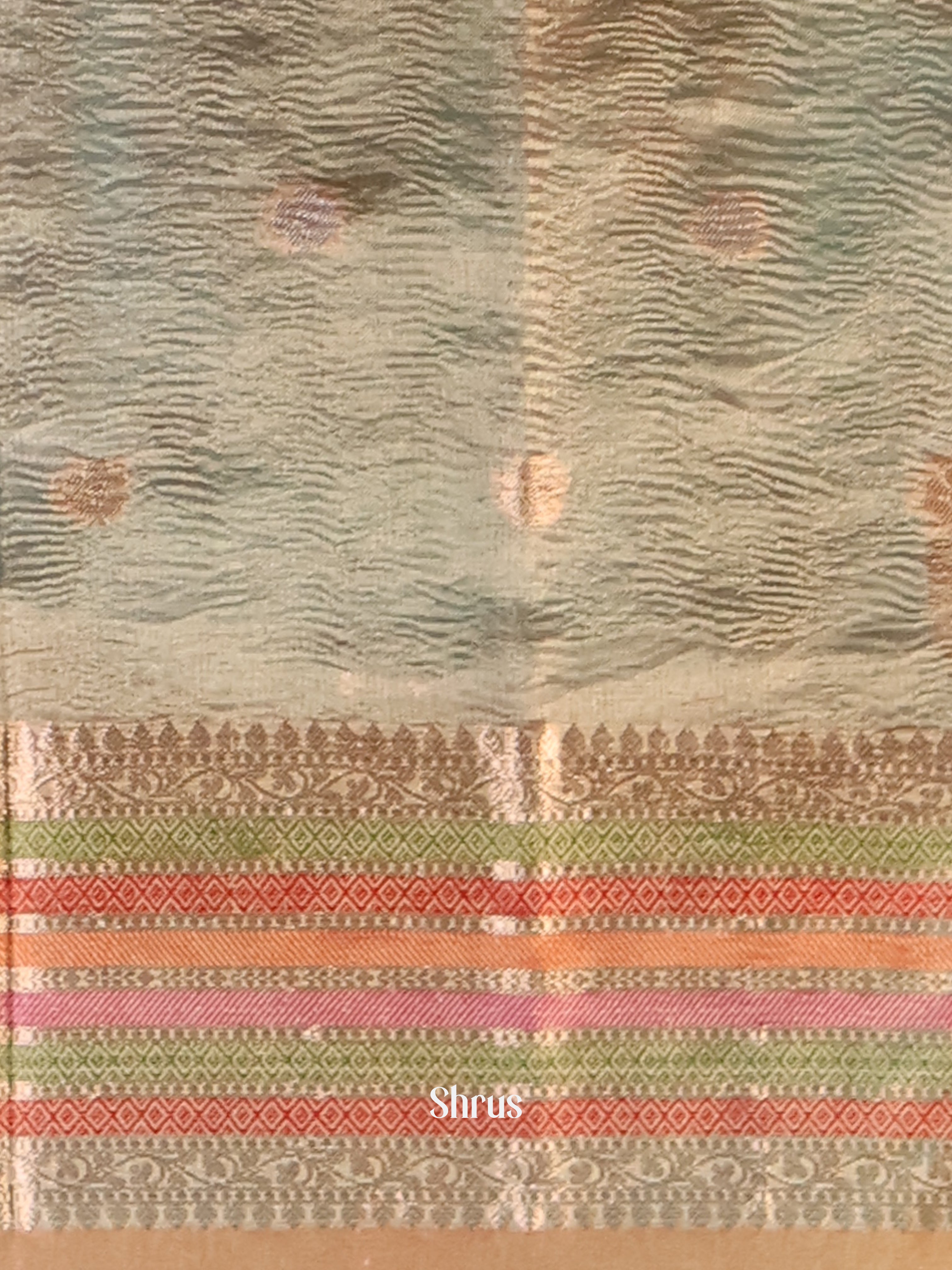 Golden - Bamboo silk Saree - Shop on Shrus.com