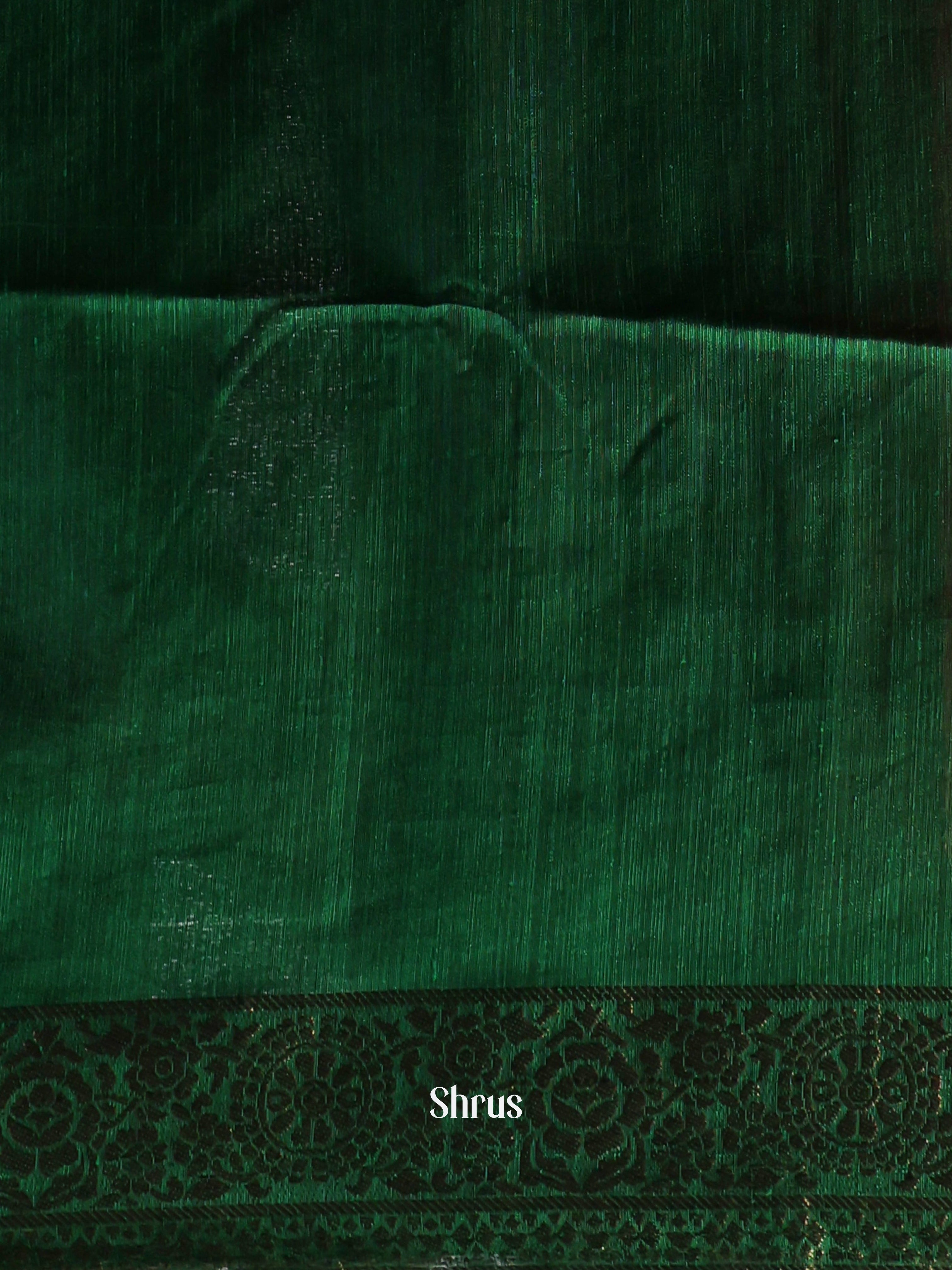 Red & Green - Semi Jute Saree - Shop on Shrus.com