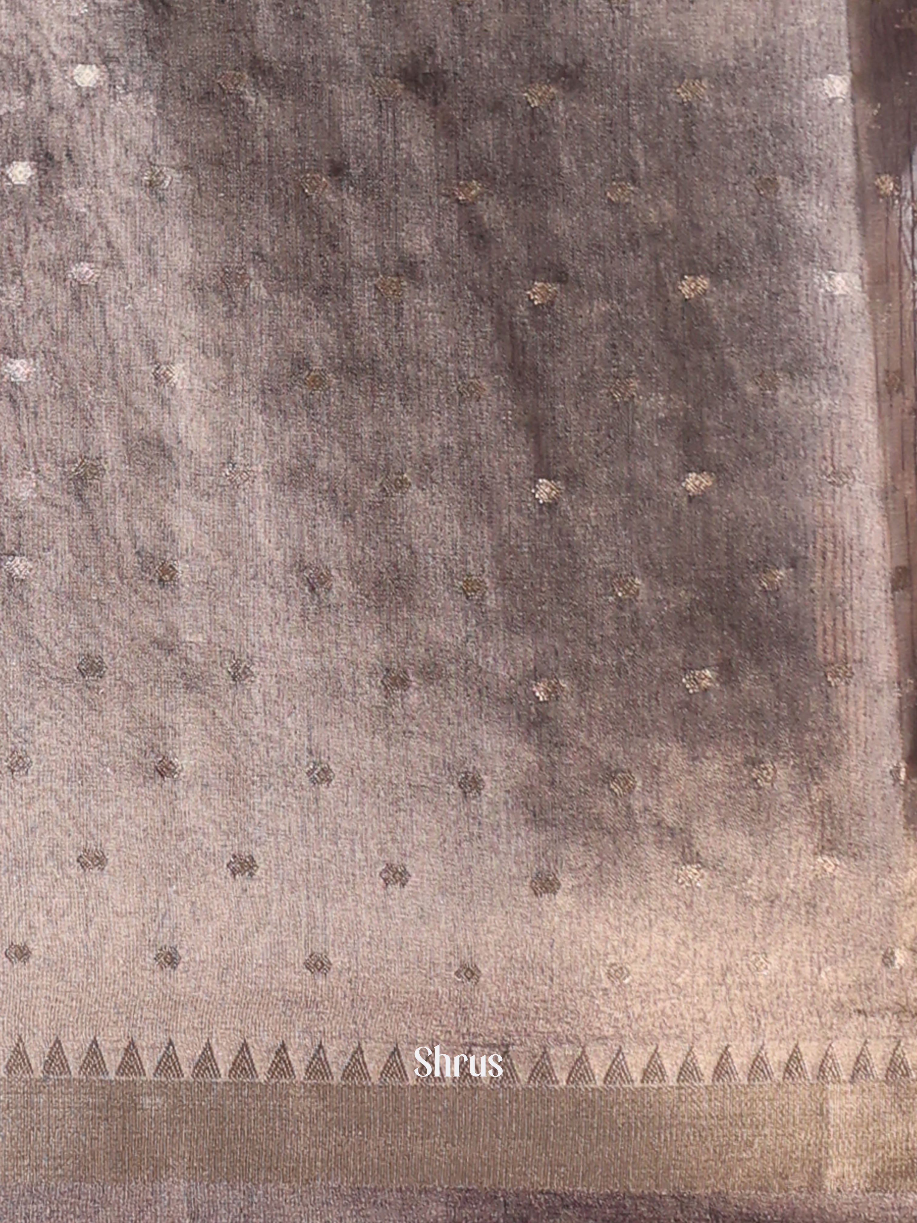 Grey - Semi Organza Saree - Shop on Shrus.com