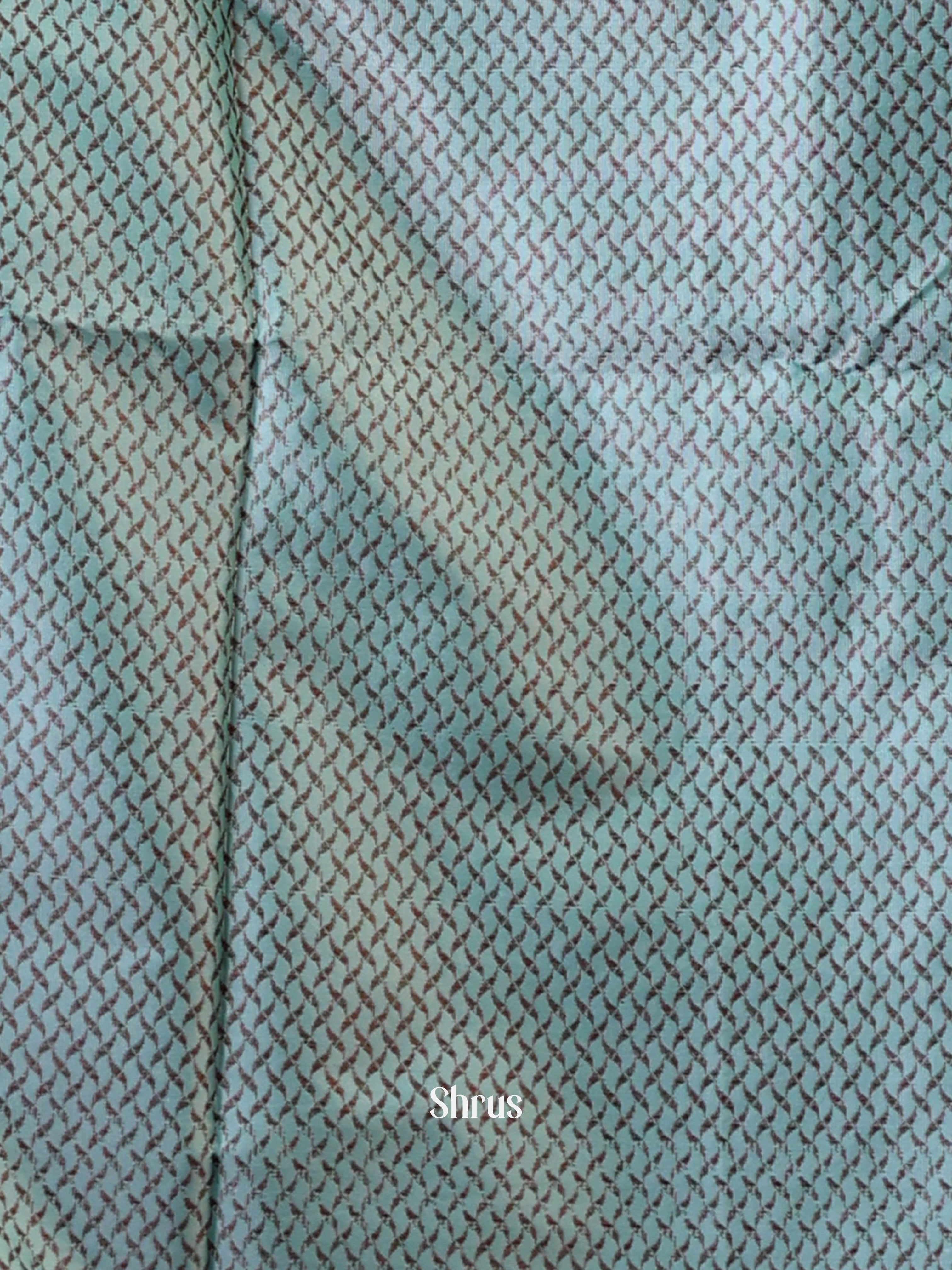 Teal - Semi Softsilk Saree - Shop on Shrus.com