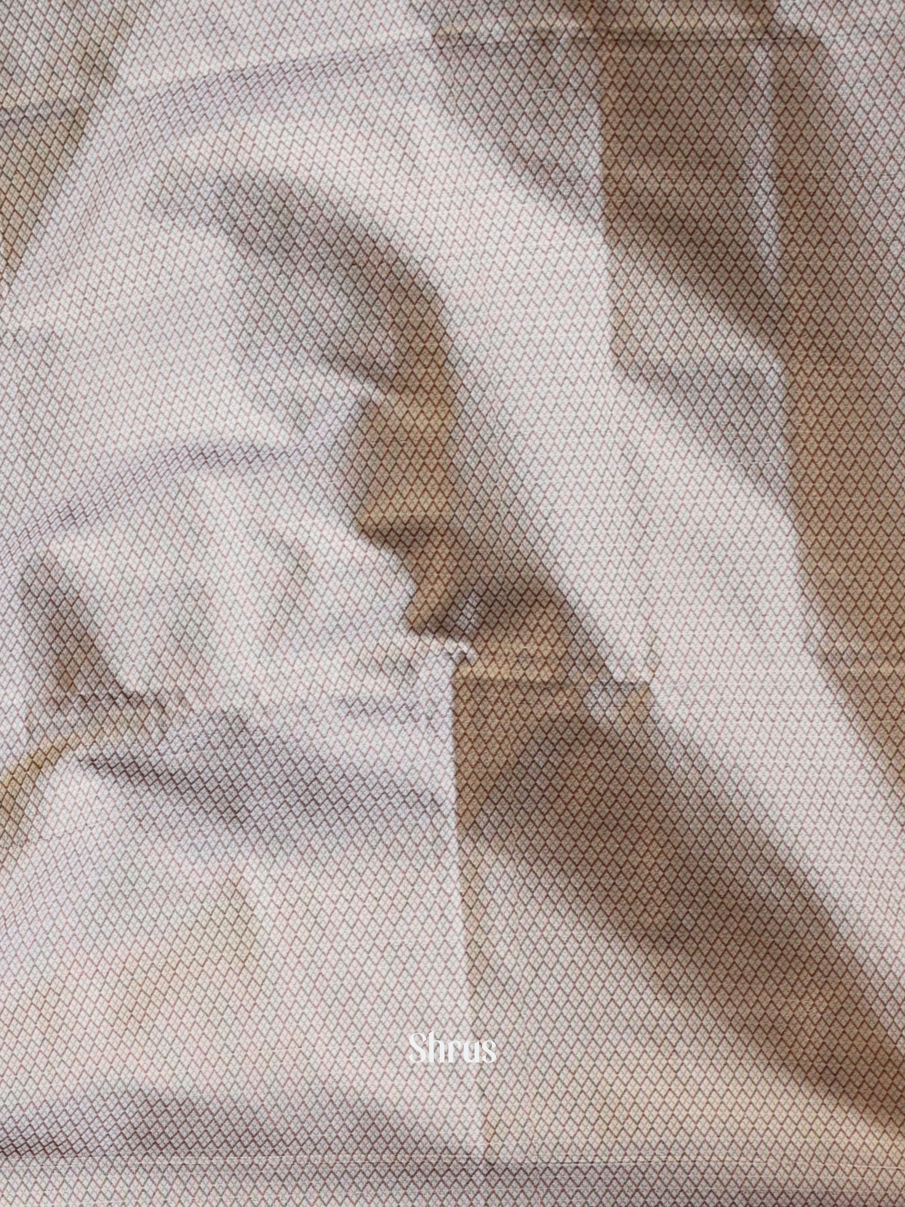 Cream - Semi Softsilk Saree - Shop on Shrus.com
