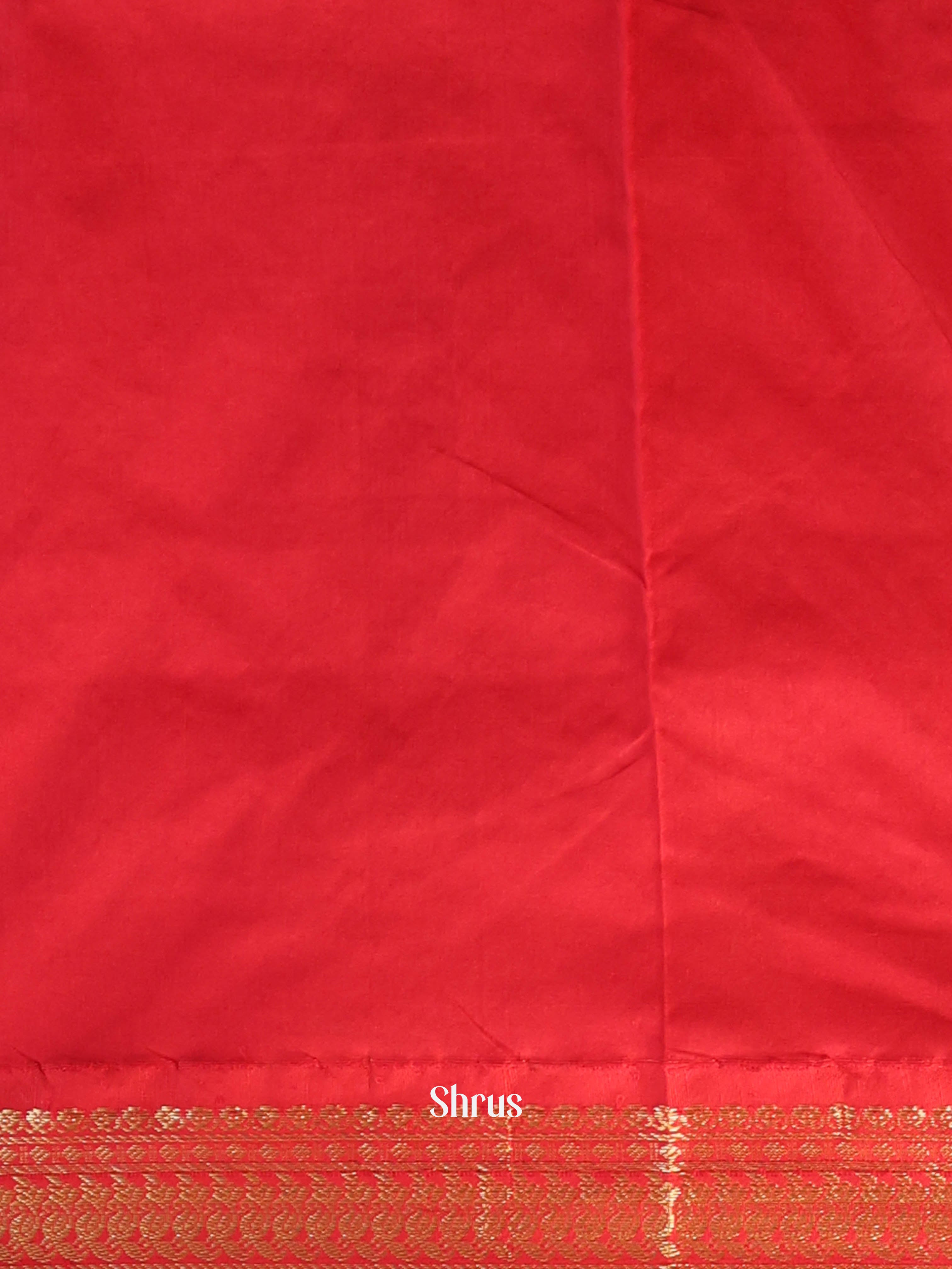 Peach & Red- Kalyani Cotton Saree - Shop on Shrus.com