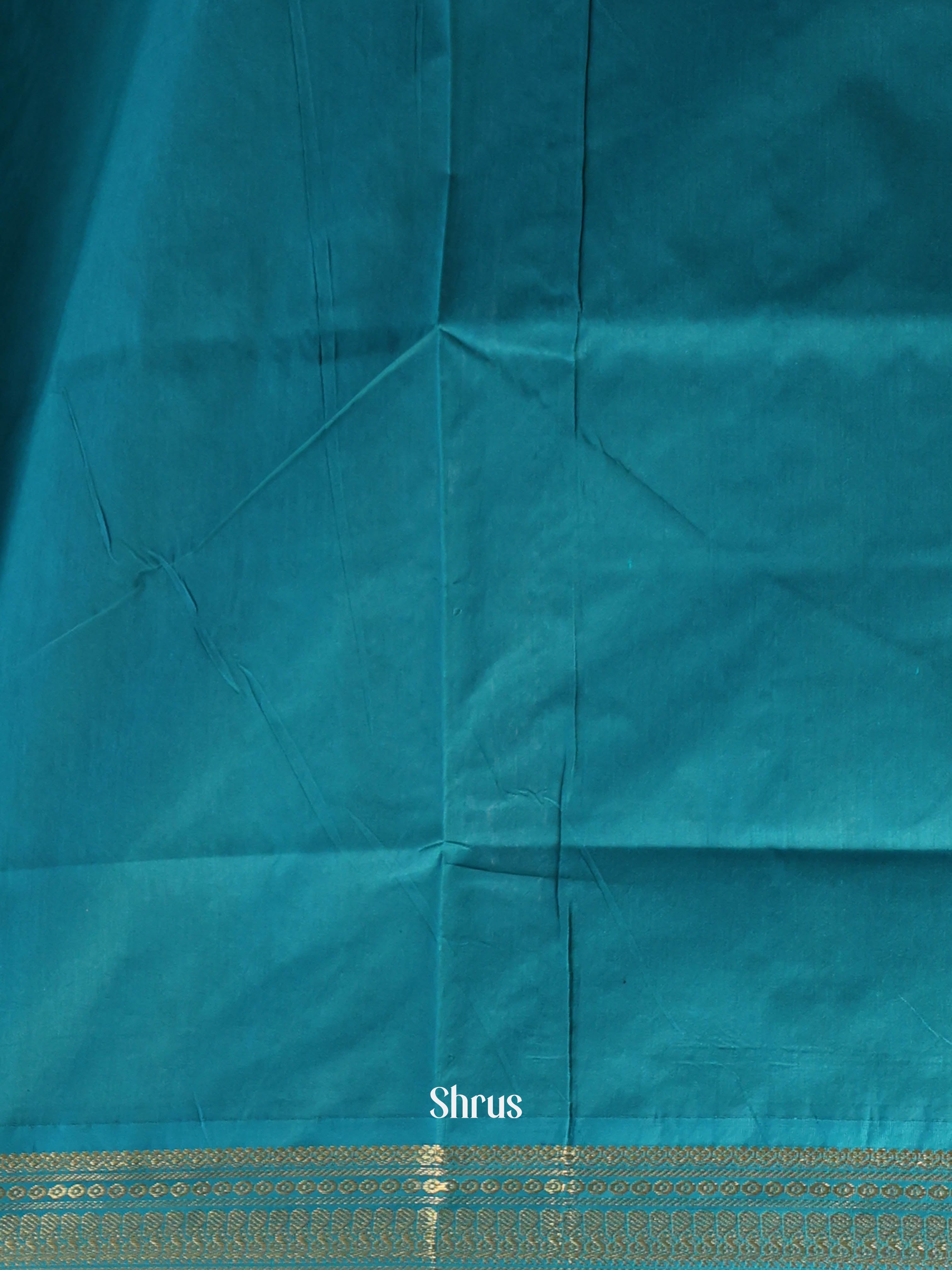 Green & Teal- Kalyani Cotton Saree - Shop on Shrus.com