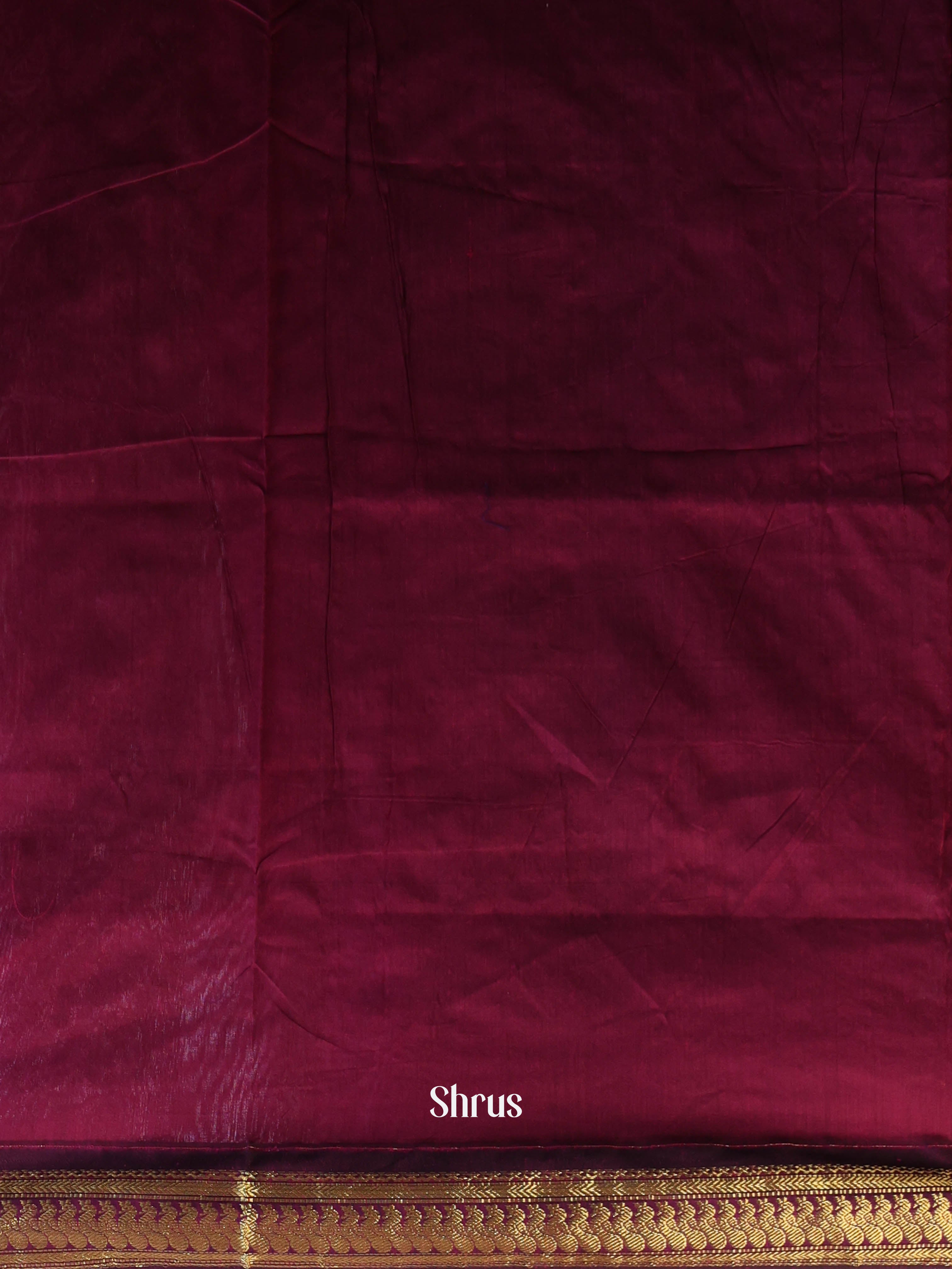 Green & Maroon- Kalyani Cotton Saree - Shop on Shrus.com