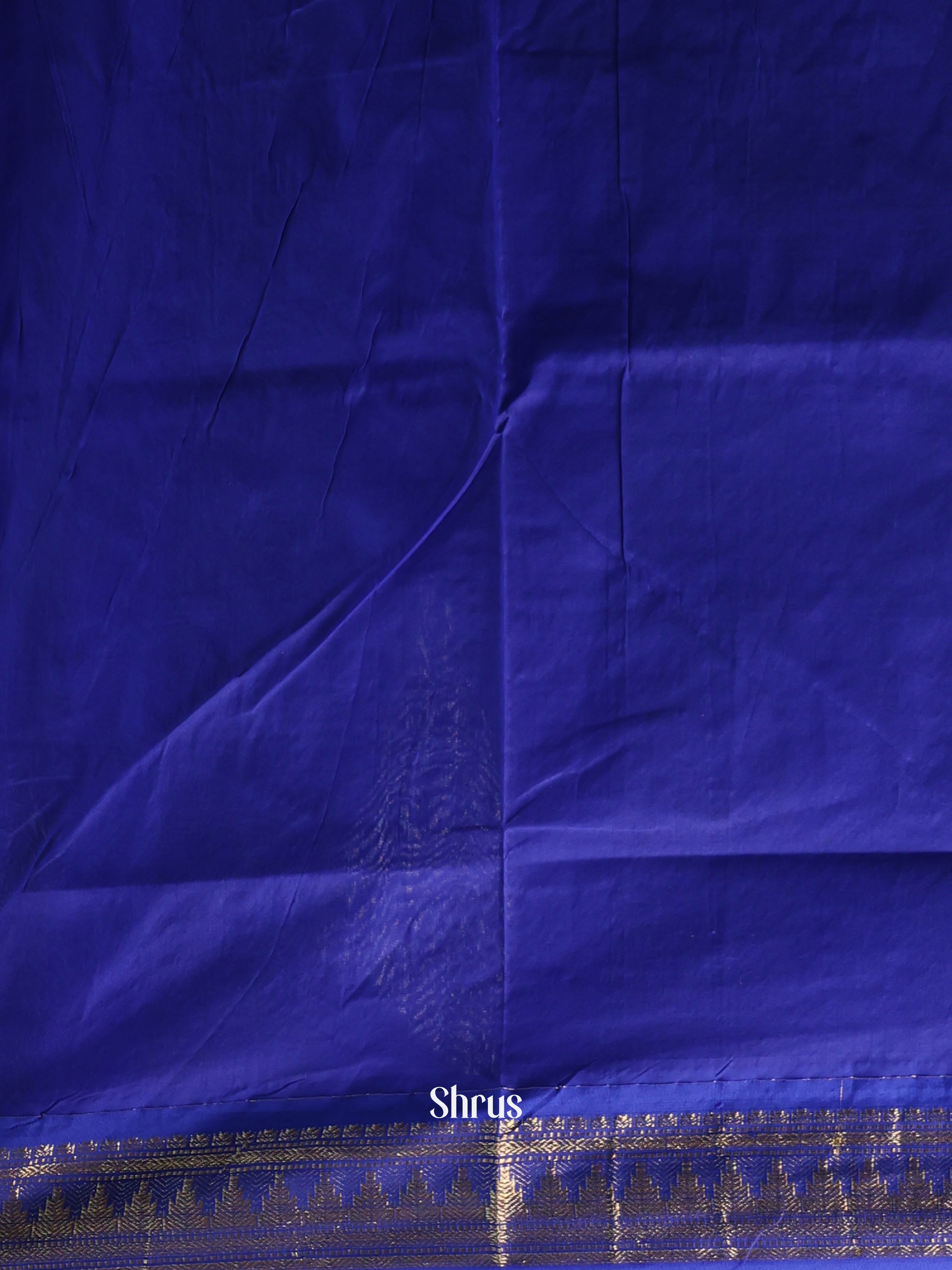pista Green & Blue- Kalyani Cotton Saree - Shop on Shrus.com