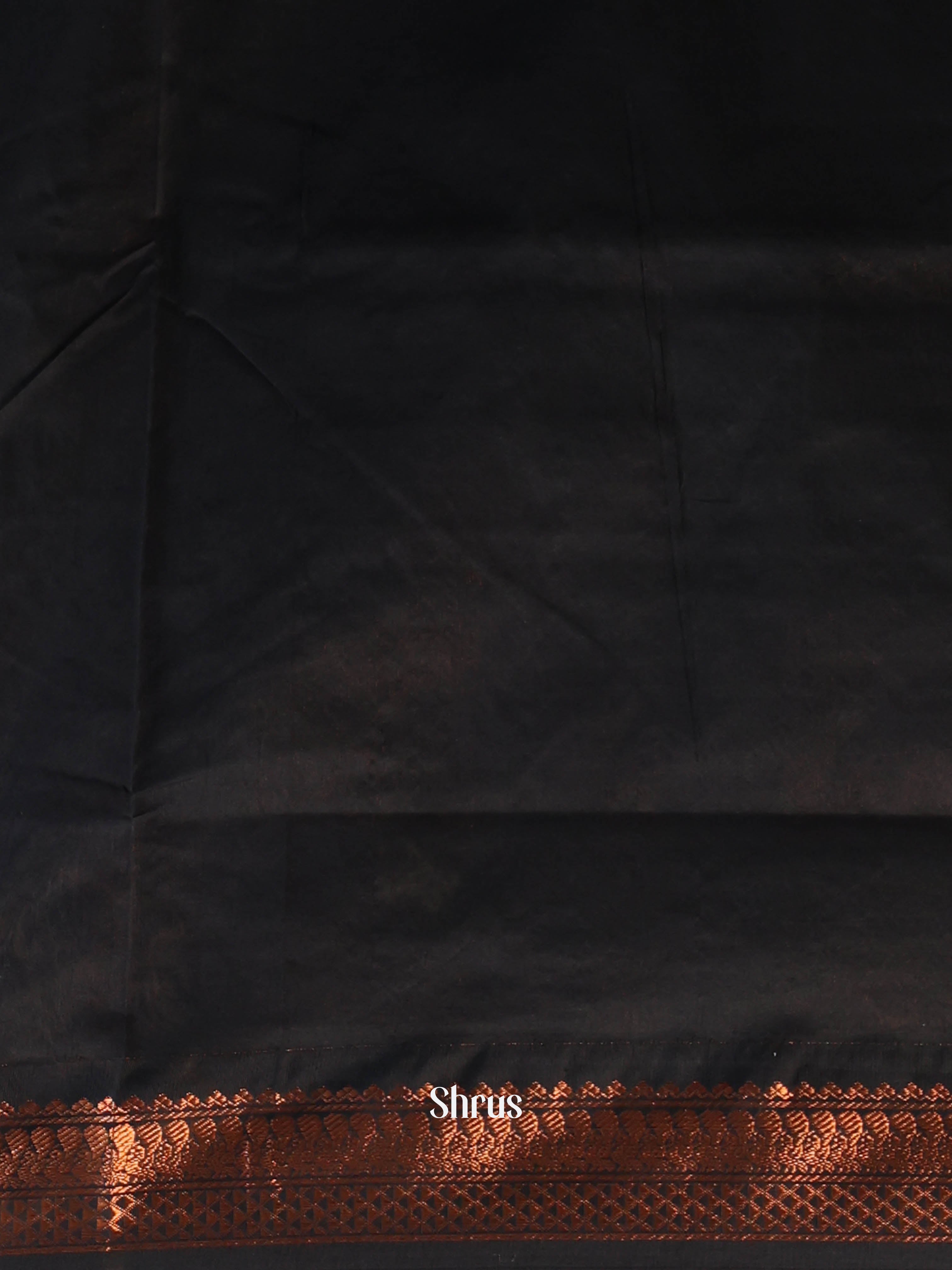 Mustard & Black - Kalyani Cotton Saree - Shop on Shrus.com