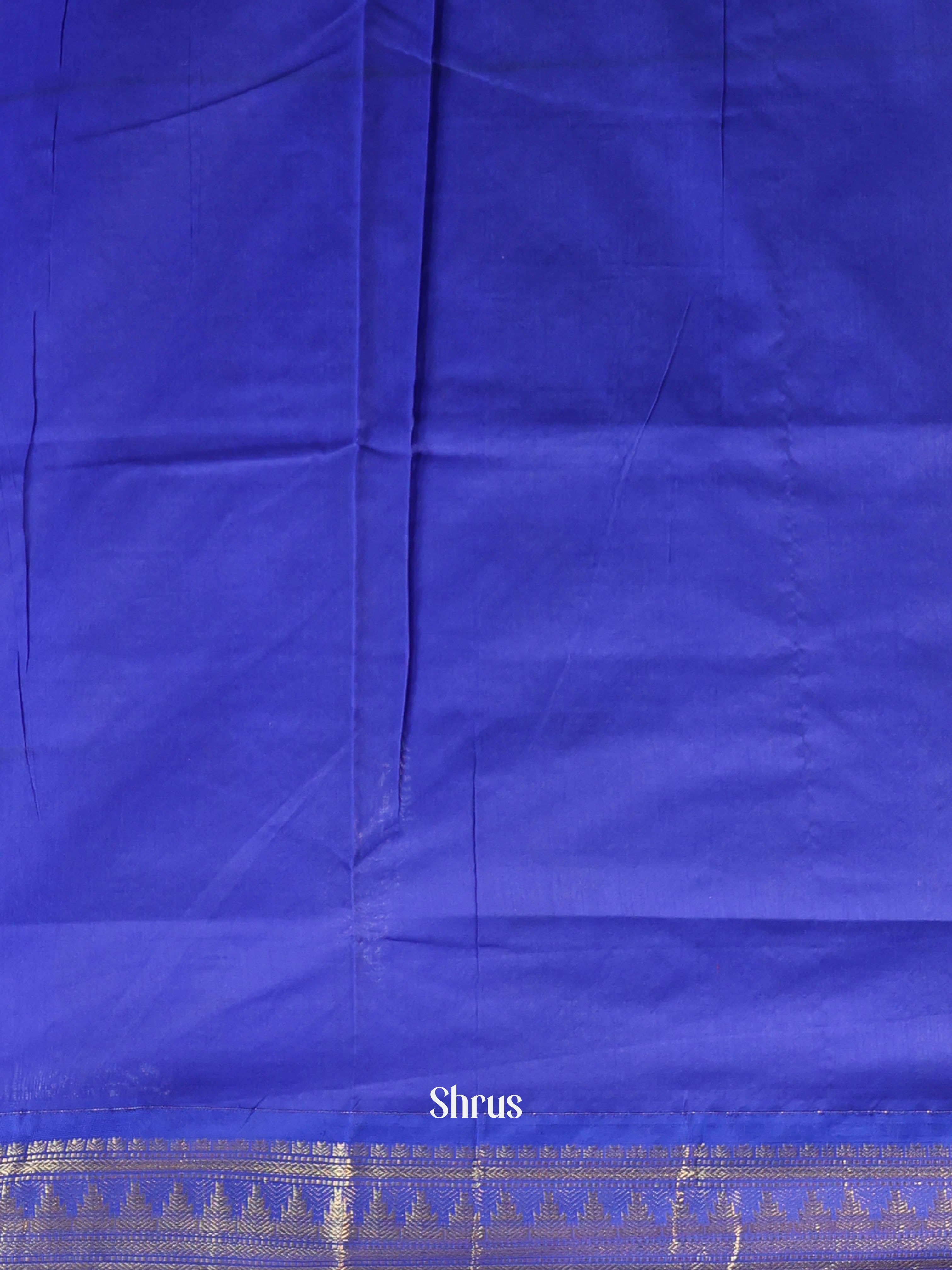 Grey & Blue - Kalyani Cotton Saree - Shop on Shrus.com