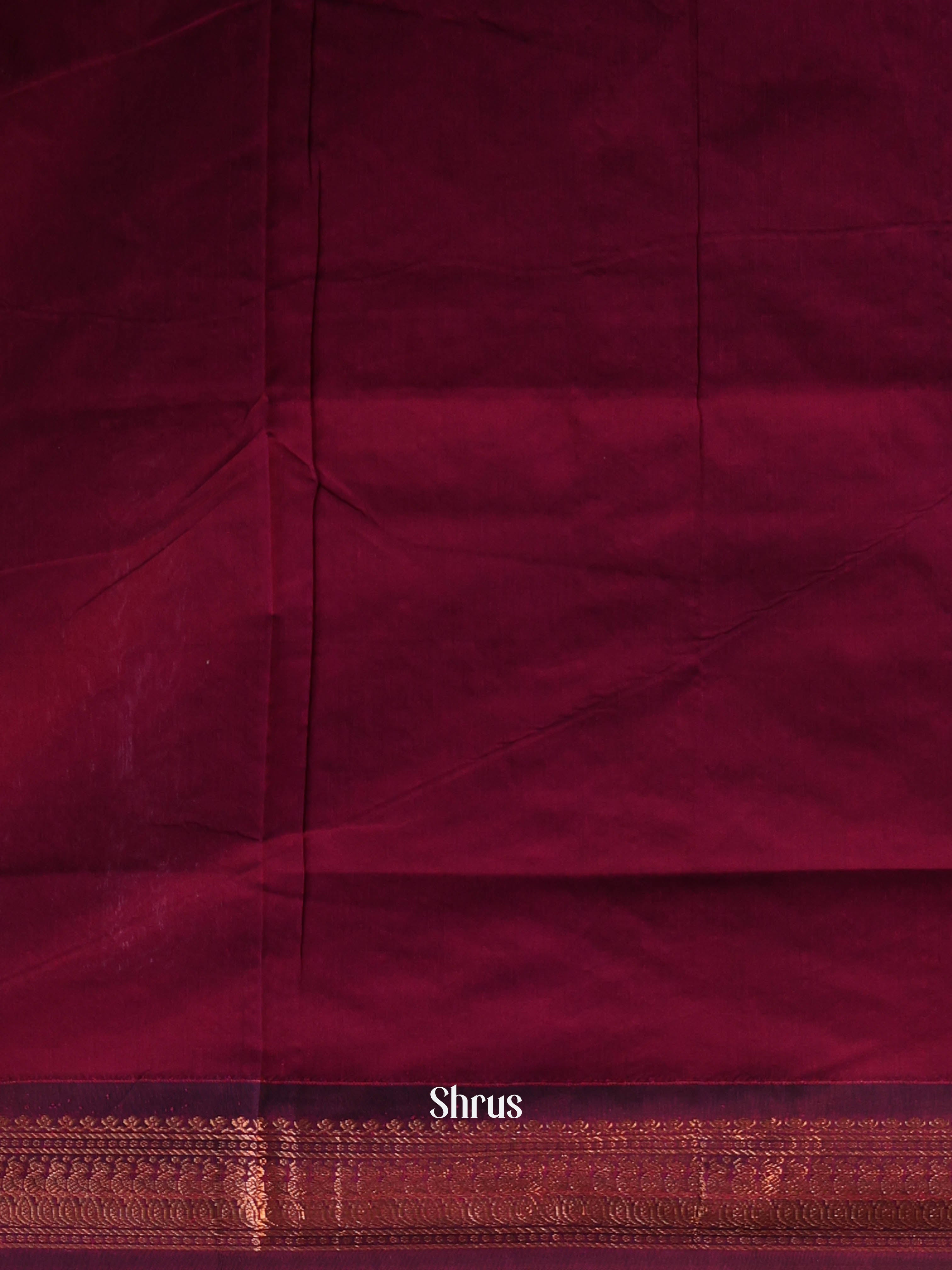 Green & Maroon - Kalyani Cotton Saree - Shop on Shrus.com