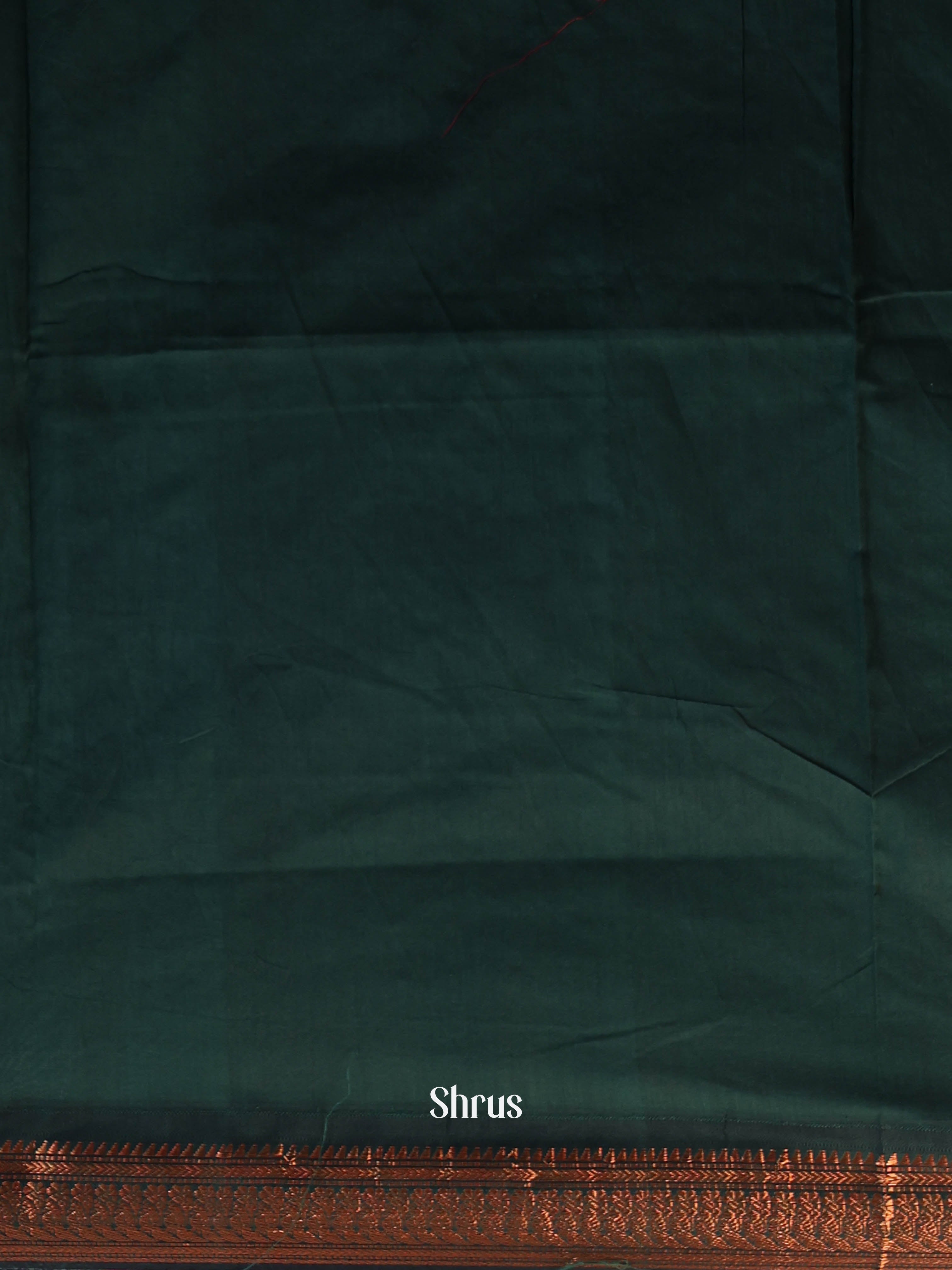 Maroon & Green- Kalyani Cotton Saree - Shop on Shrus.com