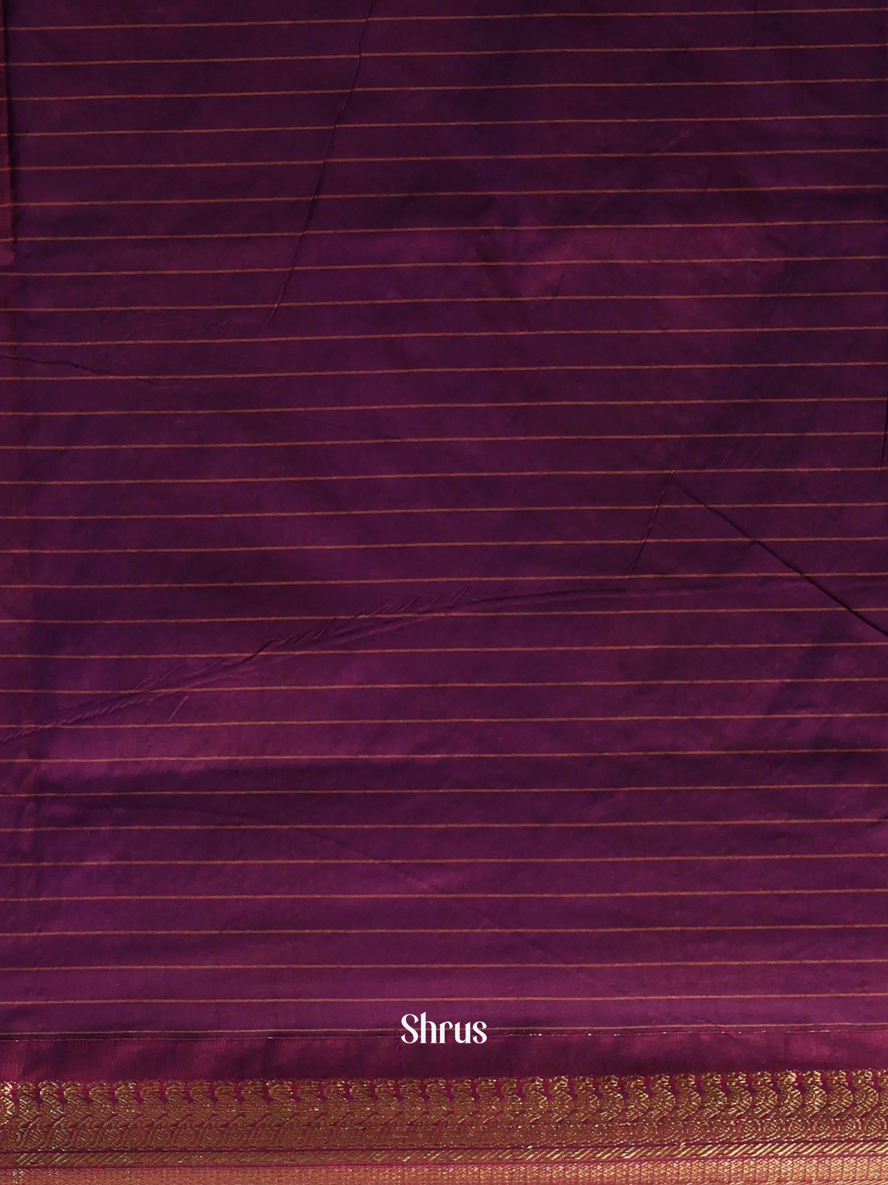 Green & Purple- Kalyani Cotton Saree - Shop on Shrus.com