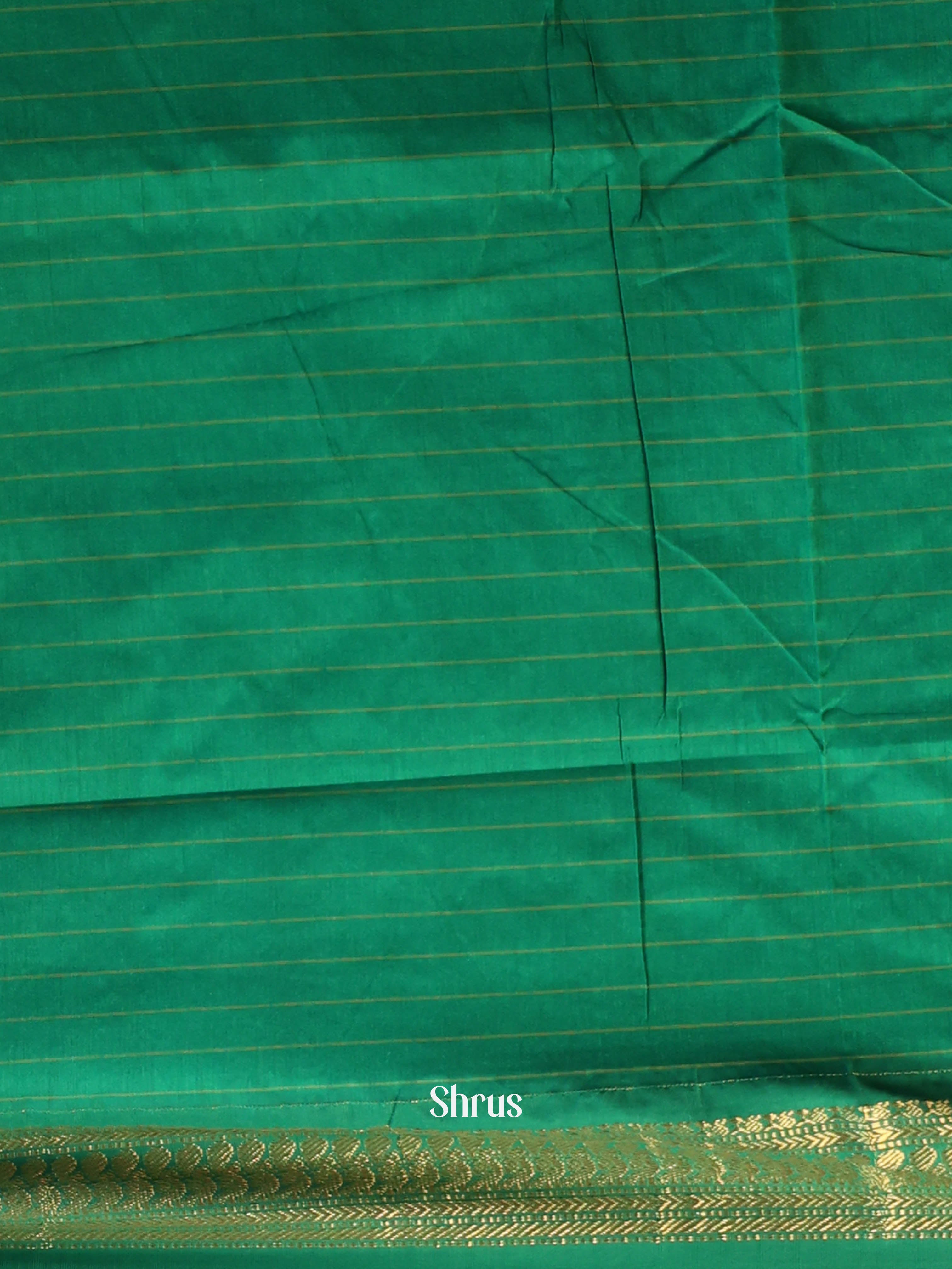 Lite Green & Green - Kalyani Cotton Saree - Shop on Shrus.com