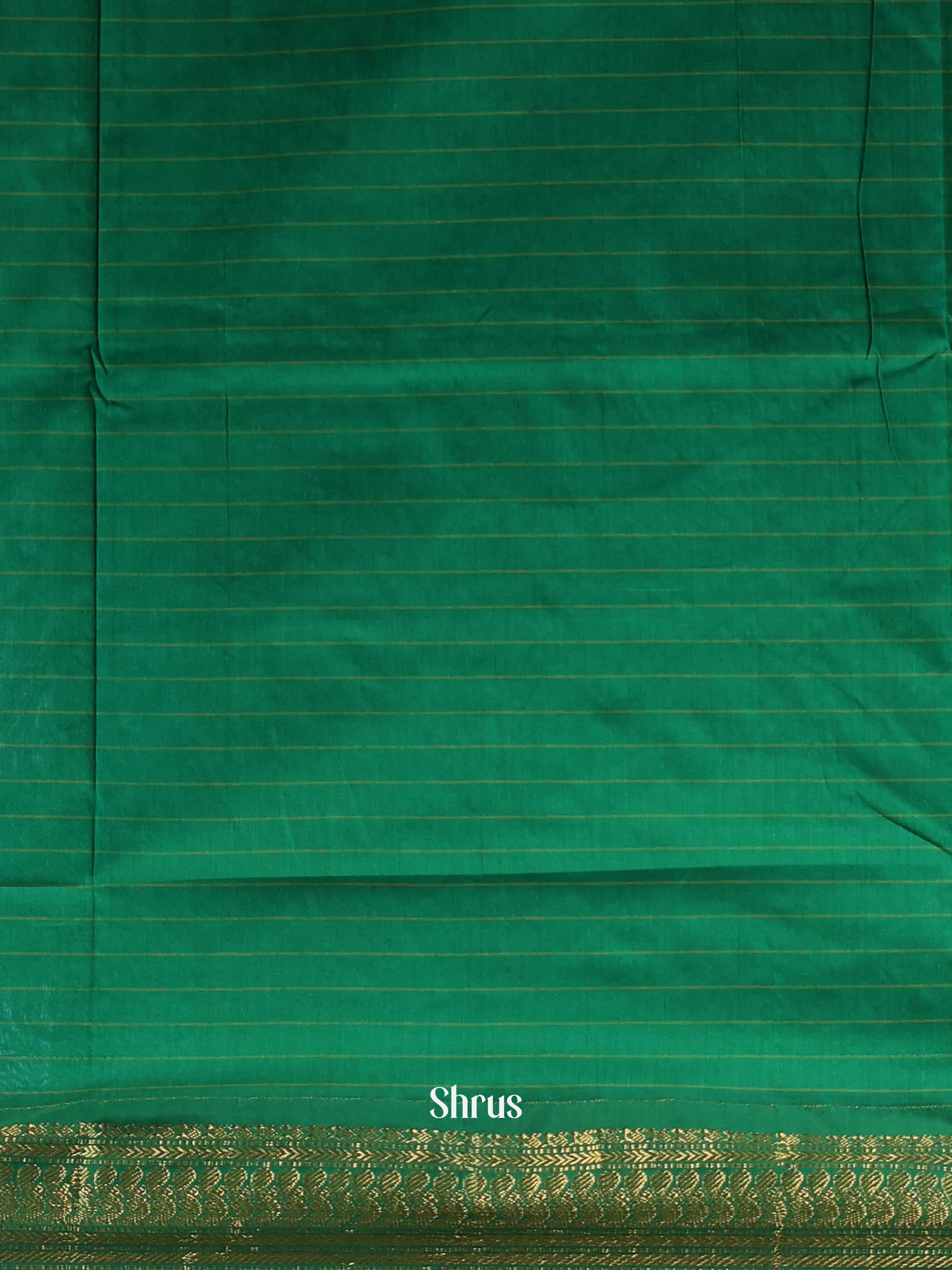 Lite Green & Green- Kalyani Cotton Saree - Shop on Shrus.com