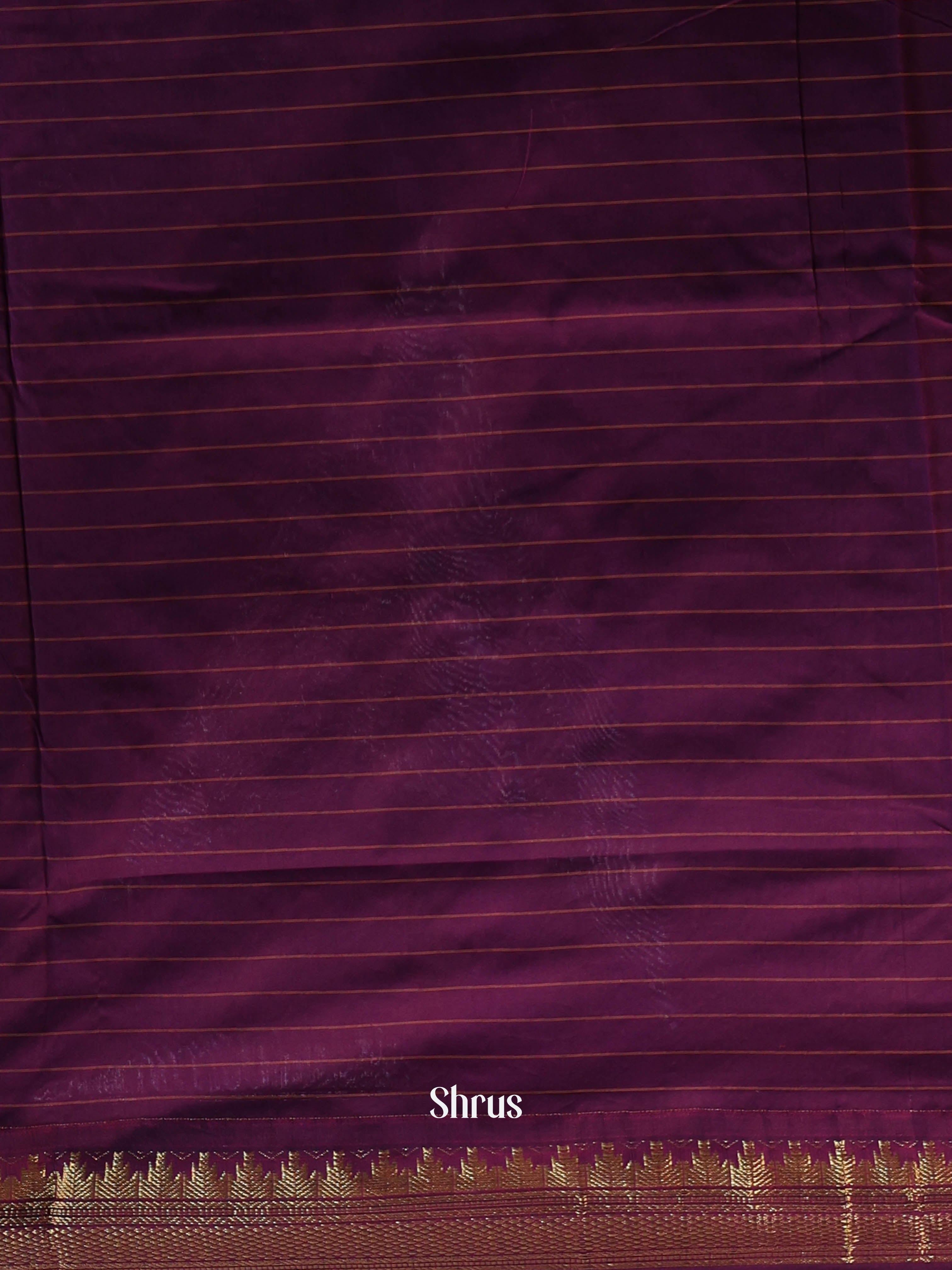 Peach & Purple - Kalyani Cotton Saree - Shop on Shrus.com