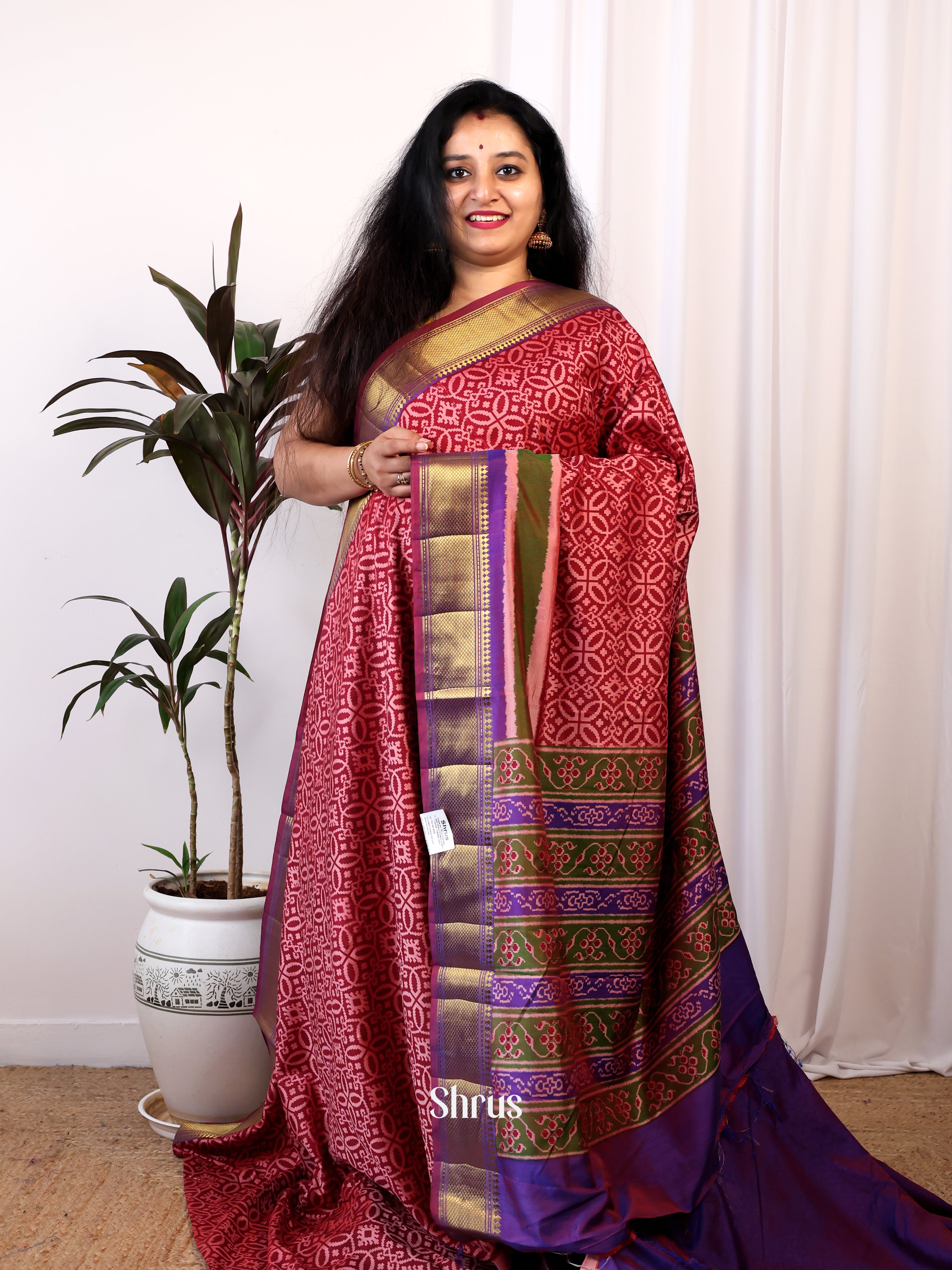 CIS25164 - Semi Patola Saree - Shop on Shrus.com