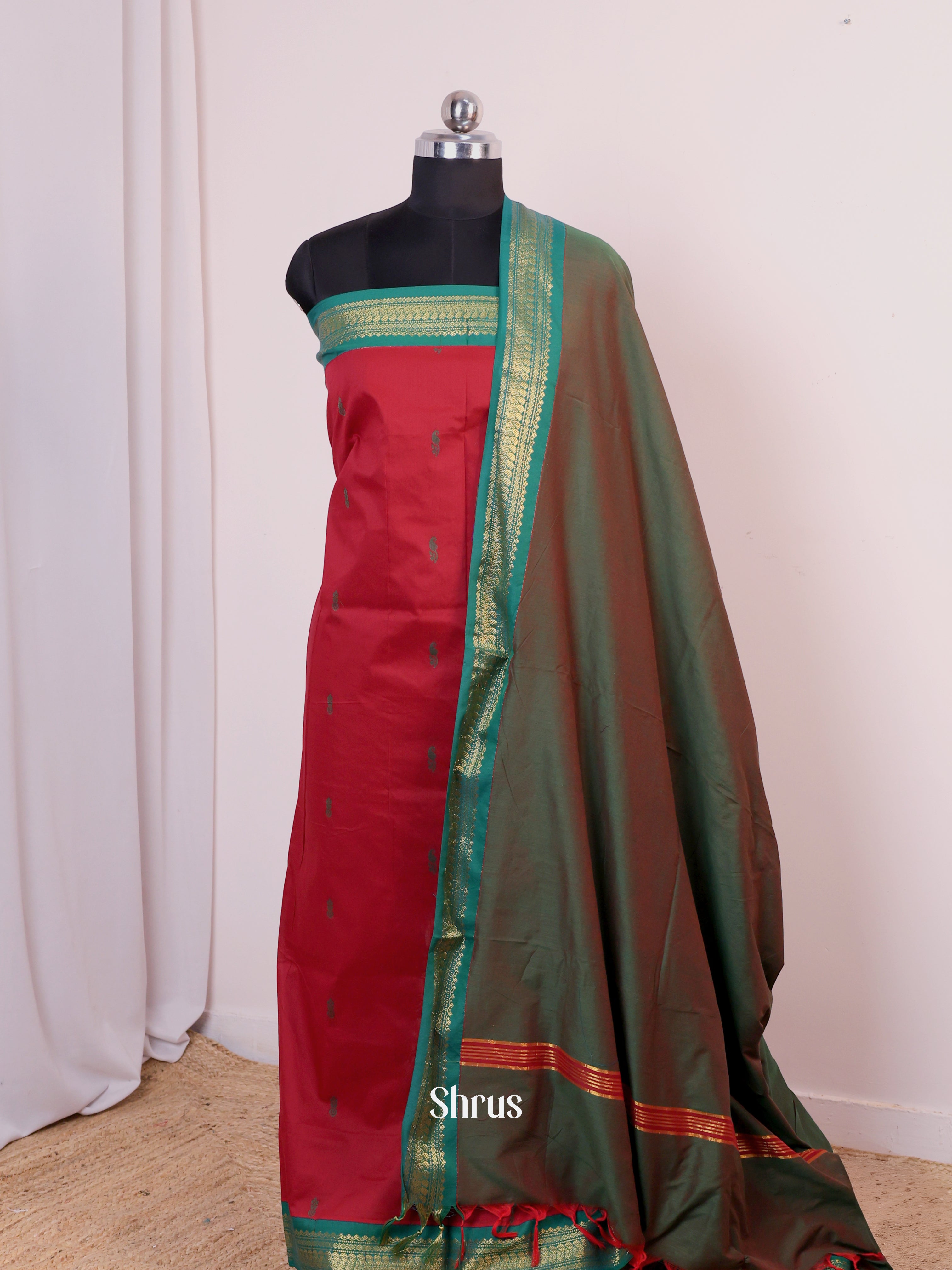 CIS25198 - Kalyani Cotton salwar unstitch - Shop on Shrus.com