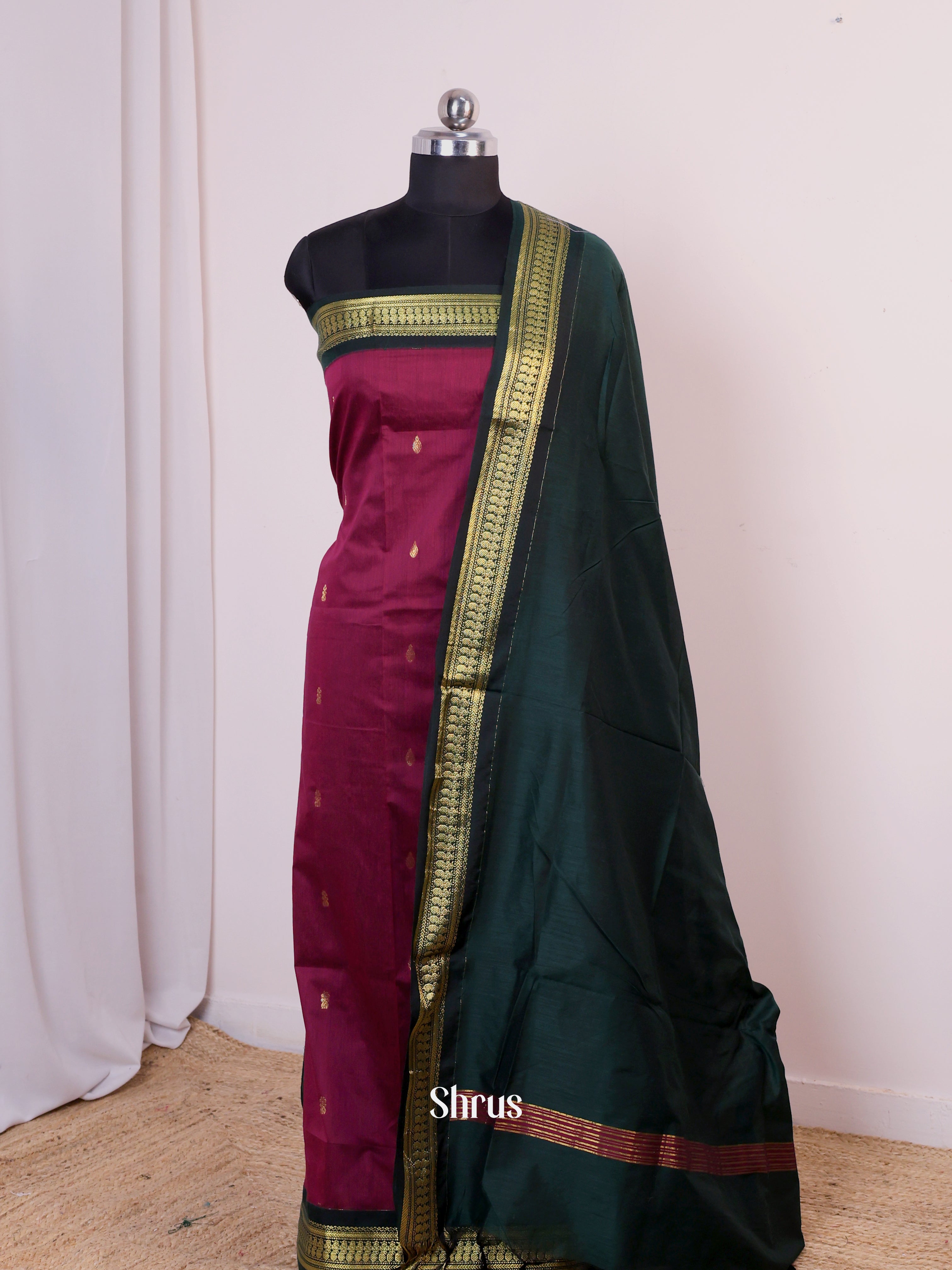 CIS25208 - Kalyani Cotton salwar unstitch - Shop on Shrus.com