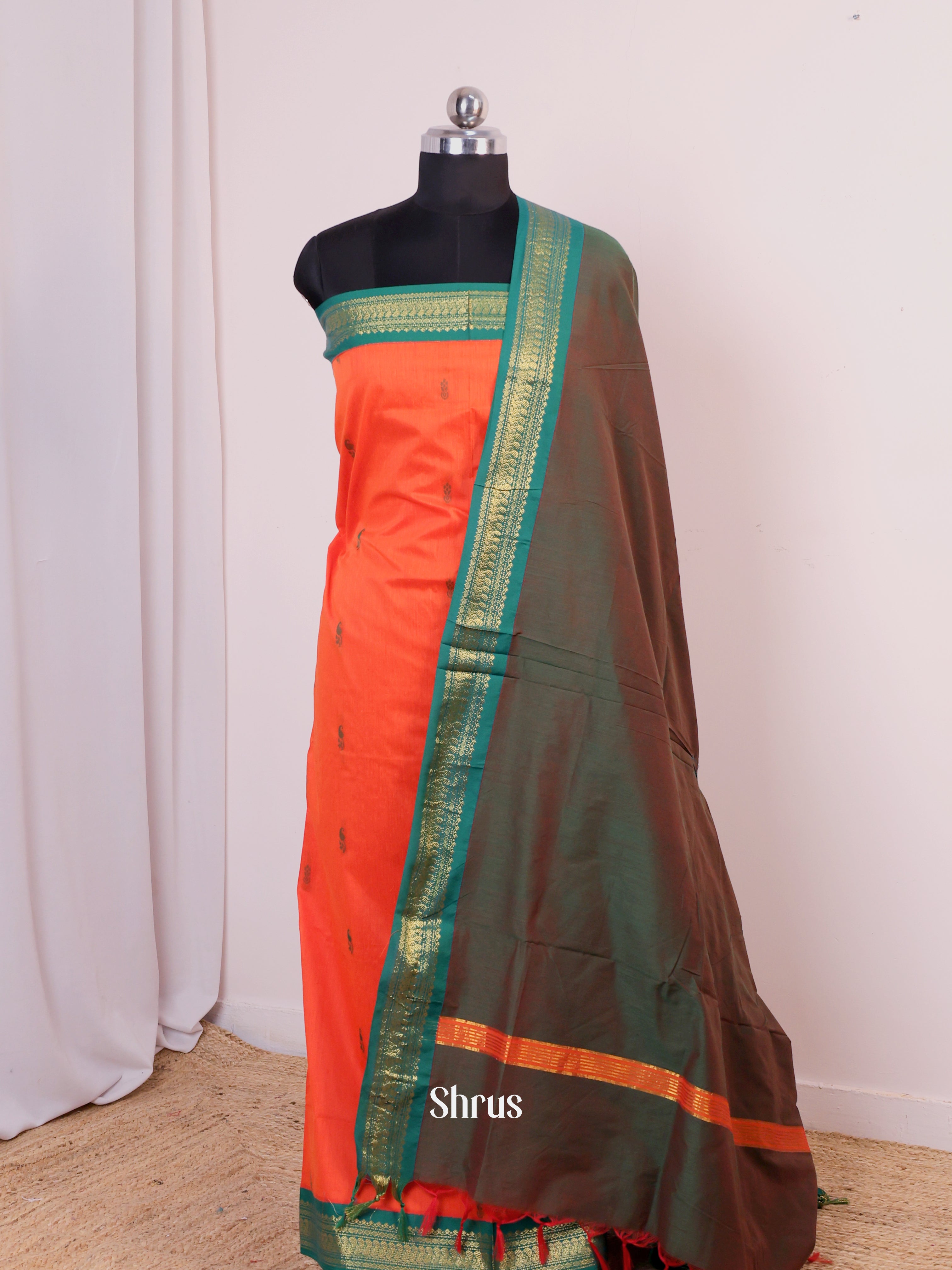 CIS25215 - Kalyani Cotton salwar unstitch - Shop on Shrus.com