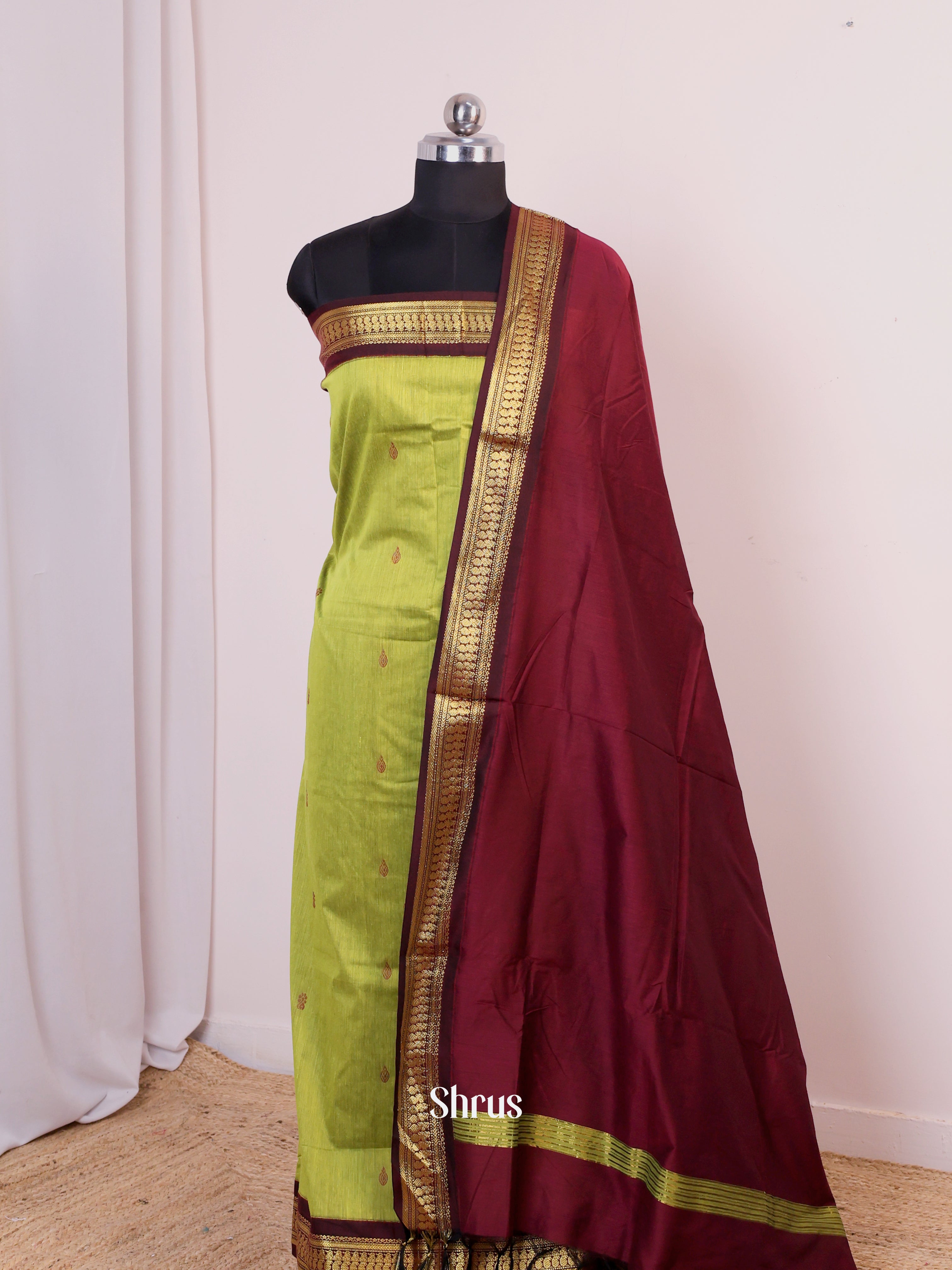 CIS25224 - Kalyani Cotton salwar unstitch - Shop on Shrus.com