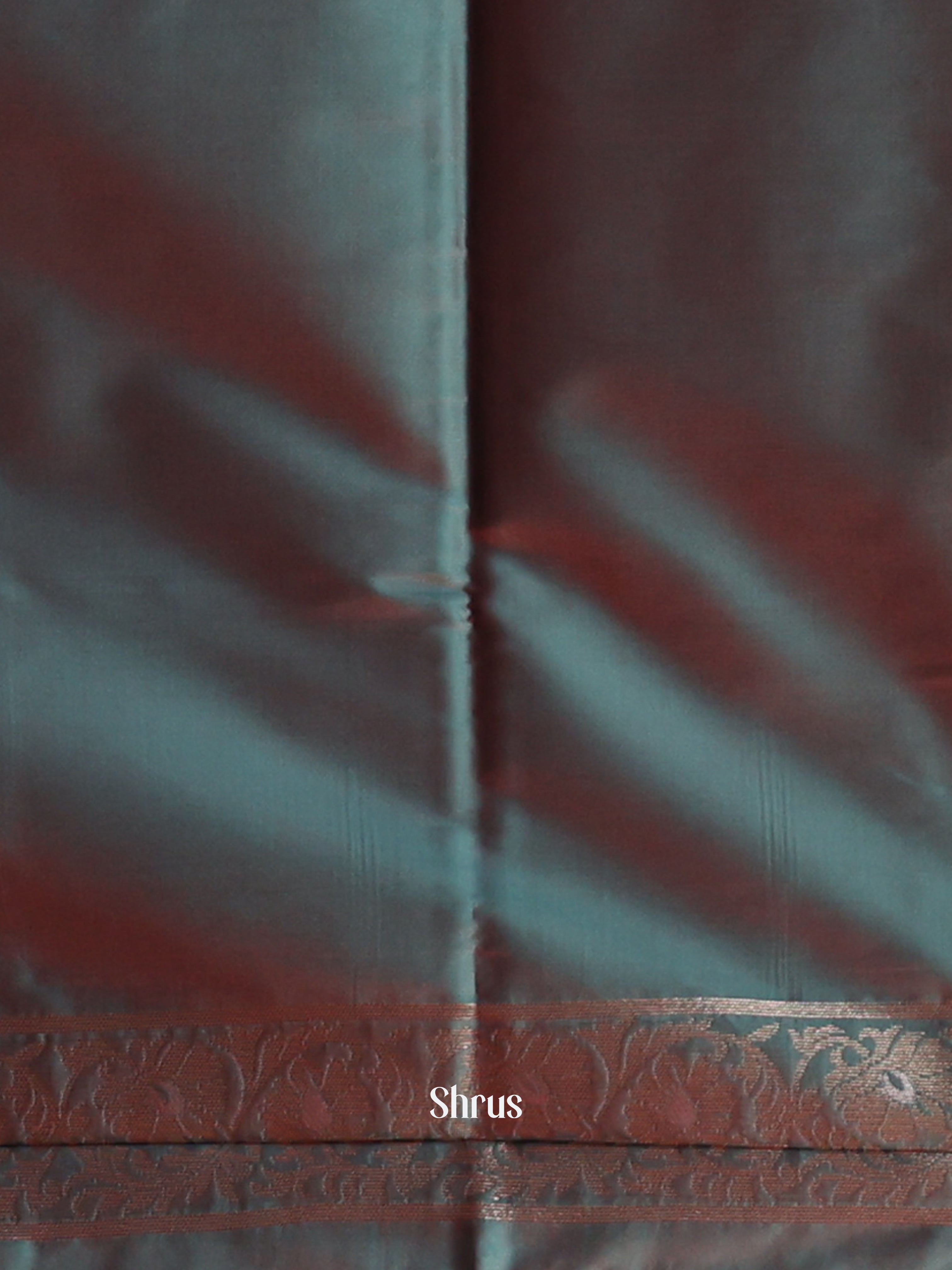 reddish Pink & Green- Semi Softsilk Saree - Shop on Shrus.com