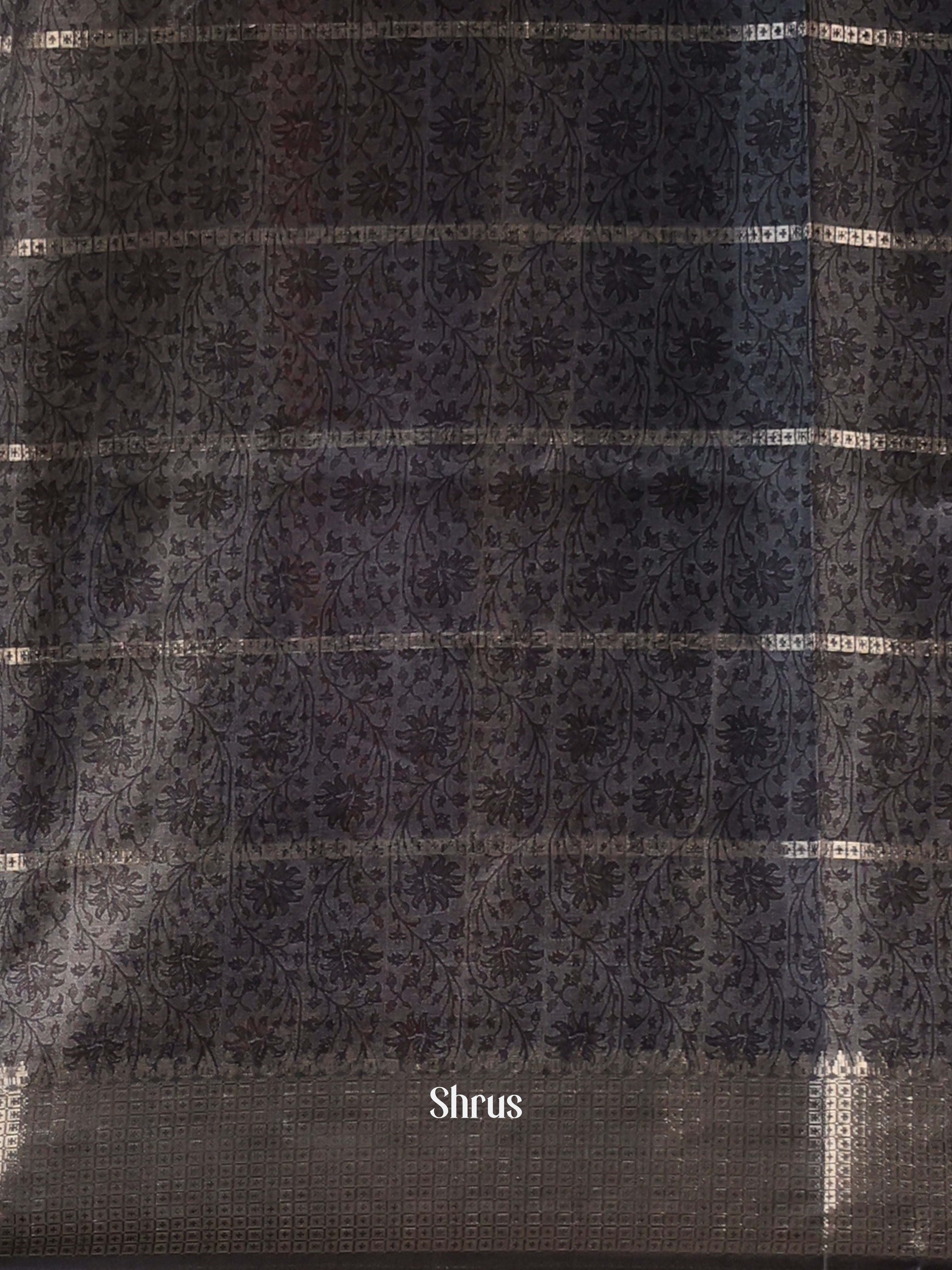 Grey - Semi Dola silk Saree - Shop on Shrus.com