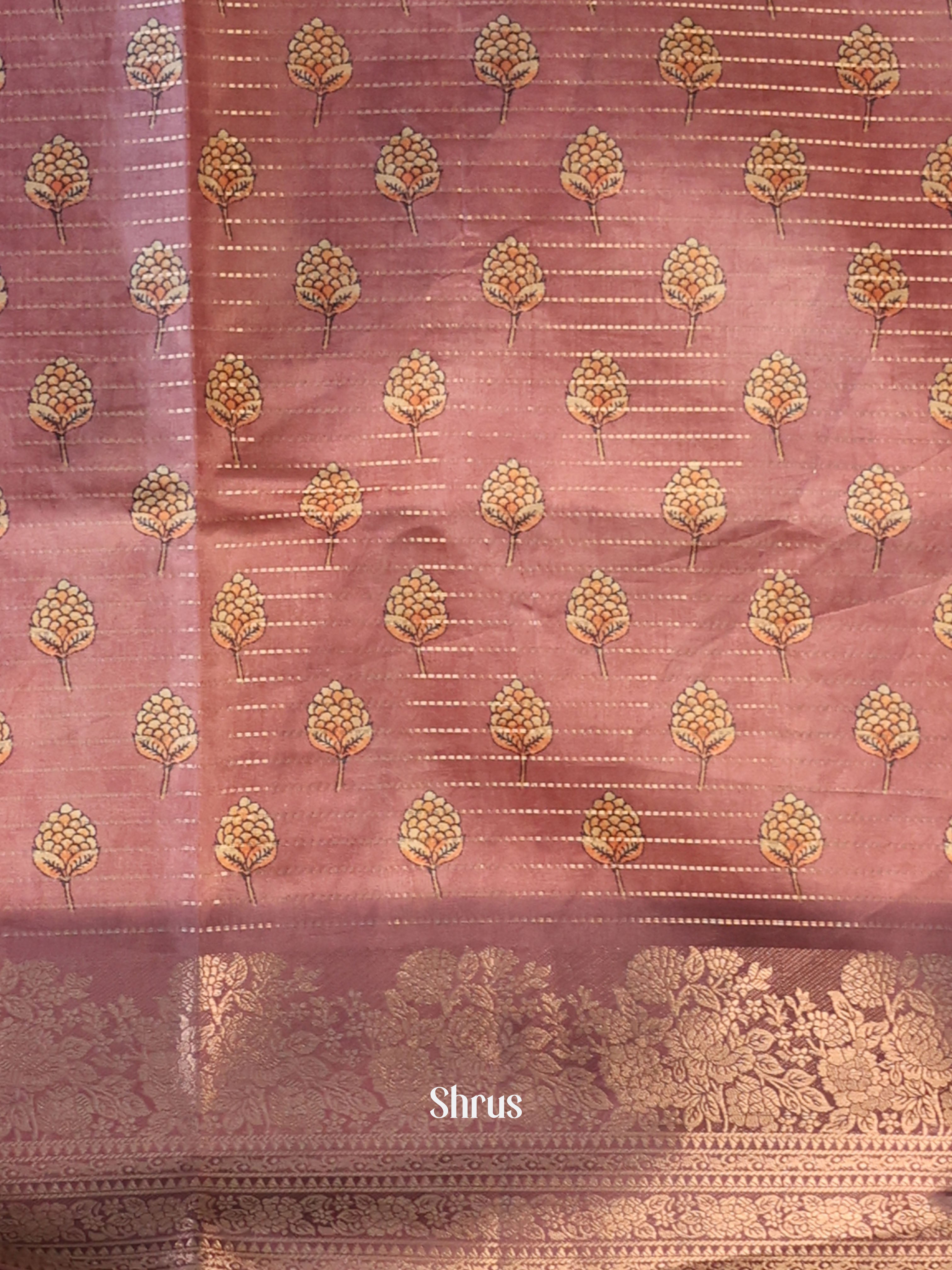 Onion Peel - Semi Dola silk Saree - Shop on Shrus.com