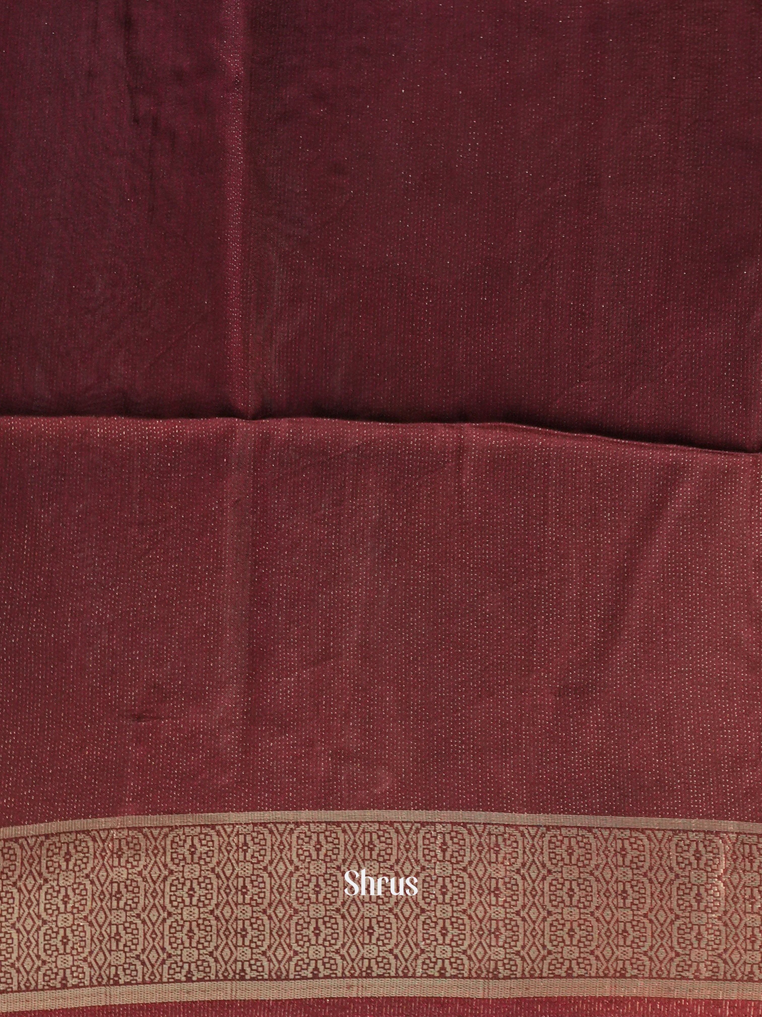 Brown - Printed chanderi Saree - Shop on Shrus.com