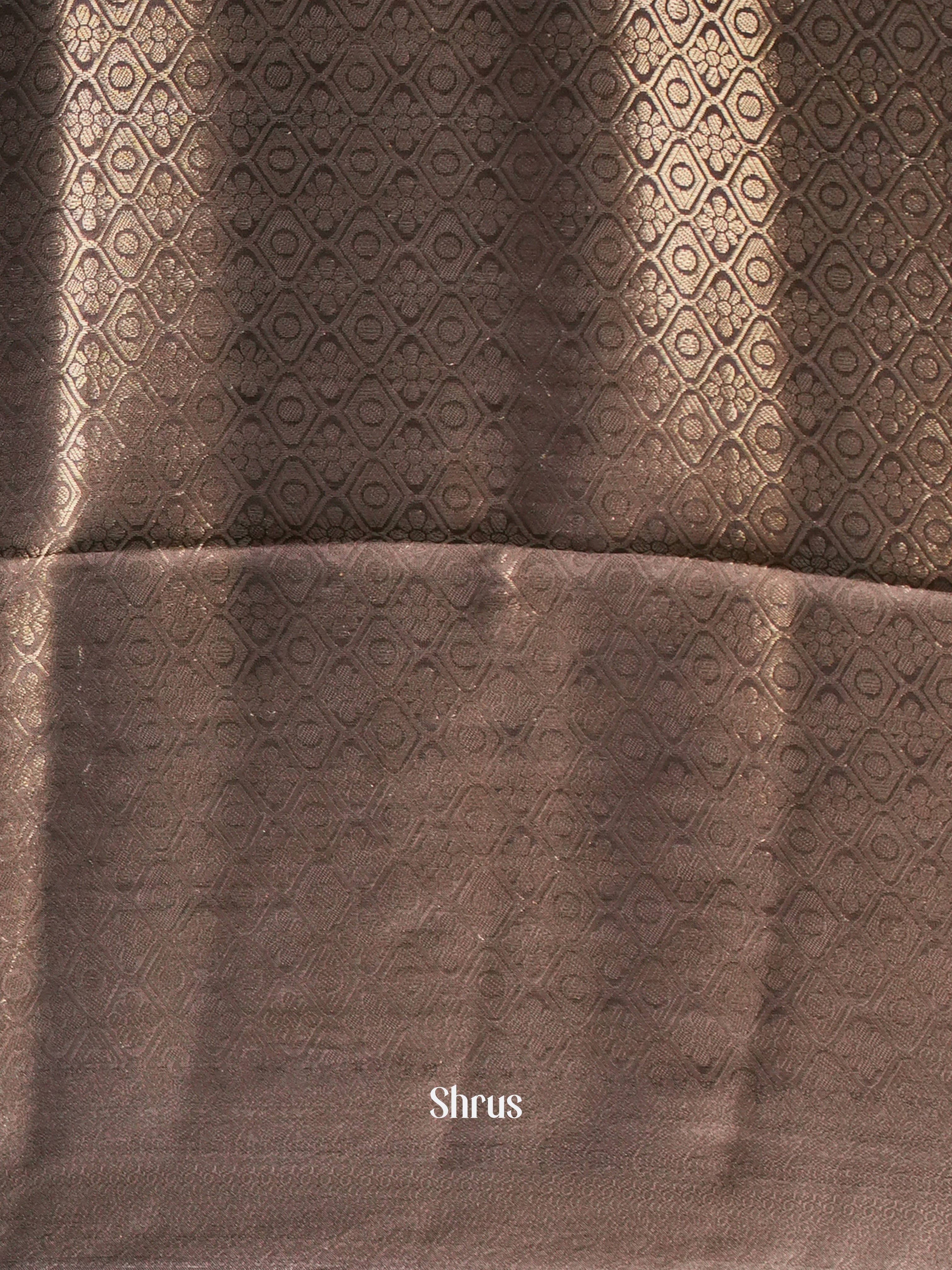 Cream & Grey - Printed chanderi Saree -1