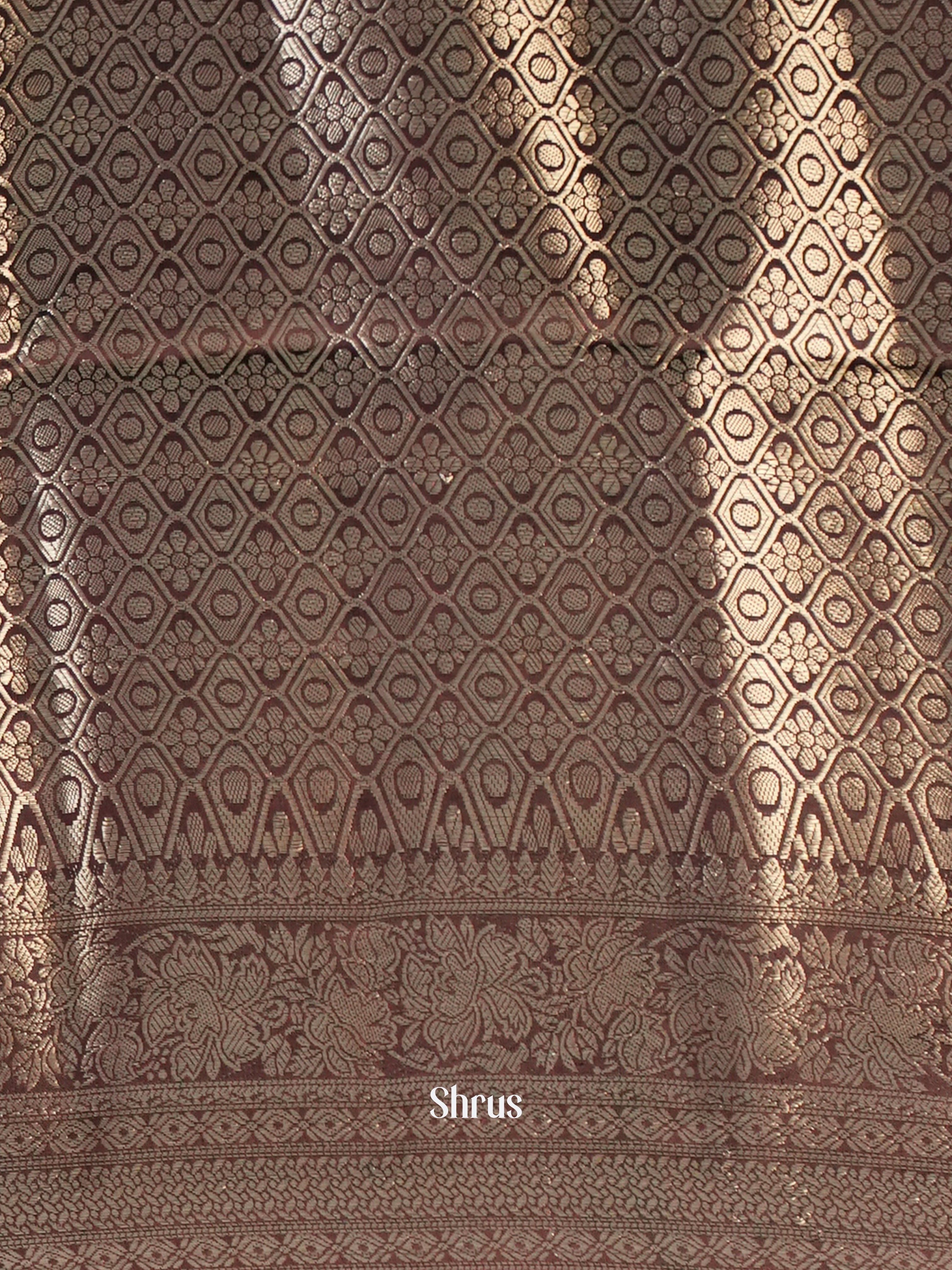 Brown - Printed chanderi Saree - Shop on Shrus.com