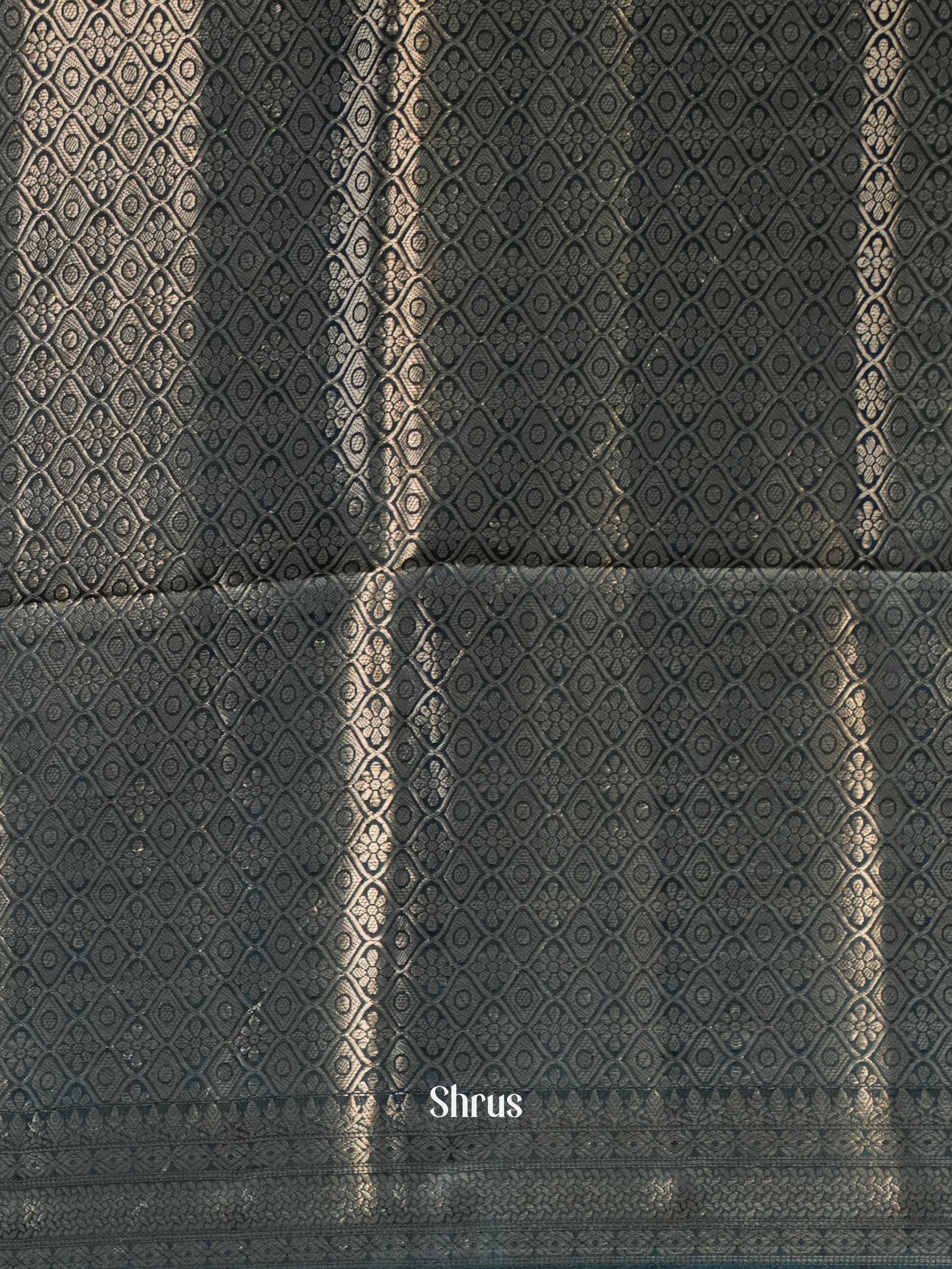 Lite Blue & Blue - Printed chanderi Saree-1