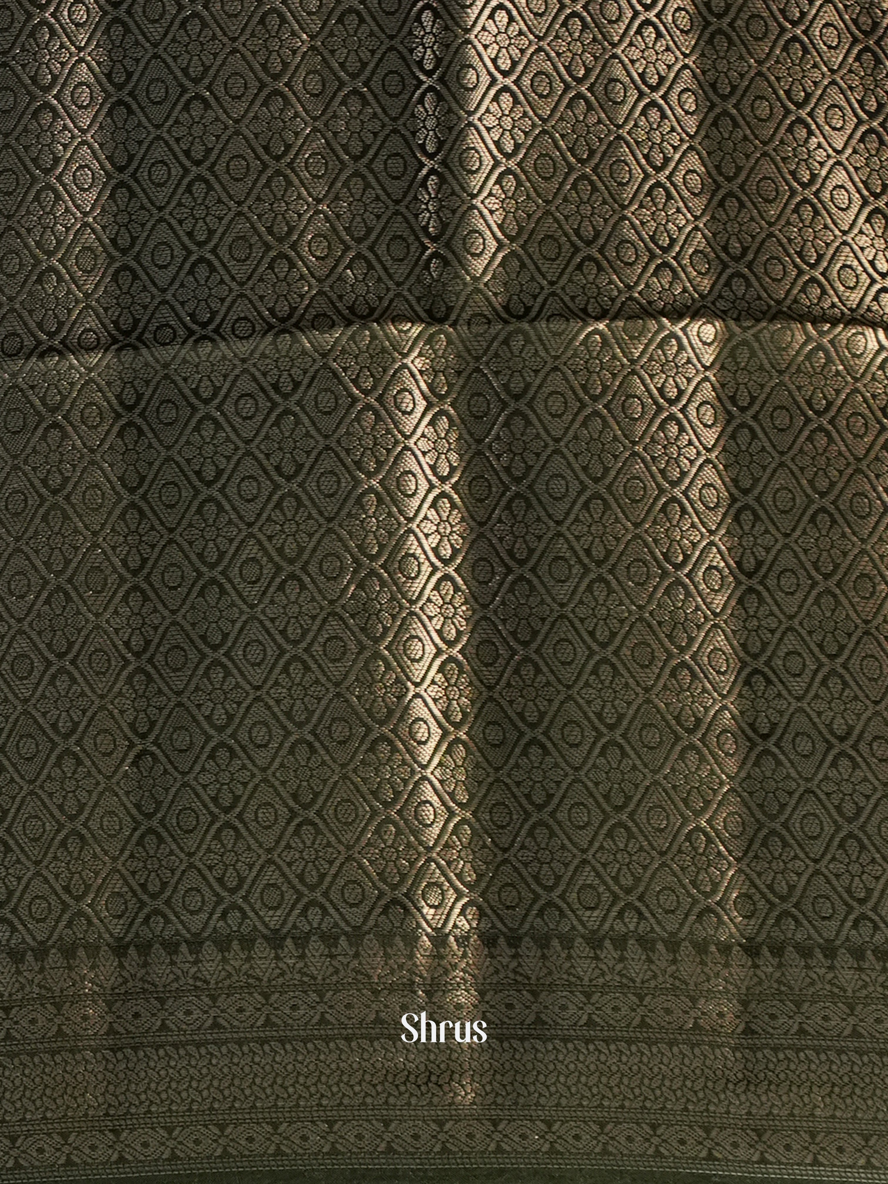 Green lined - Printed chanderi Saree-1