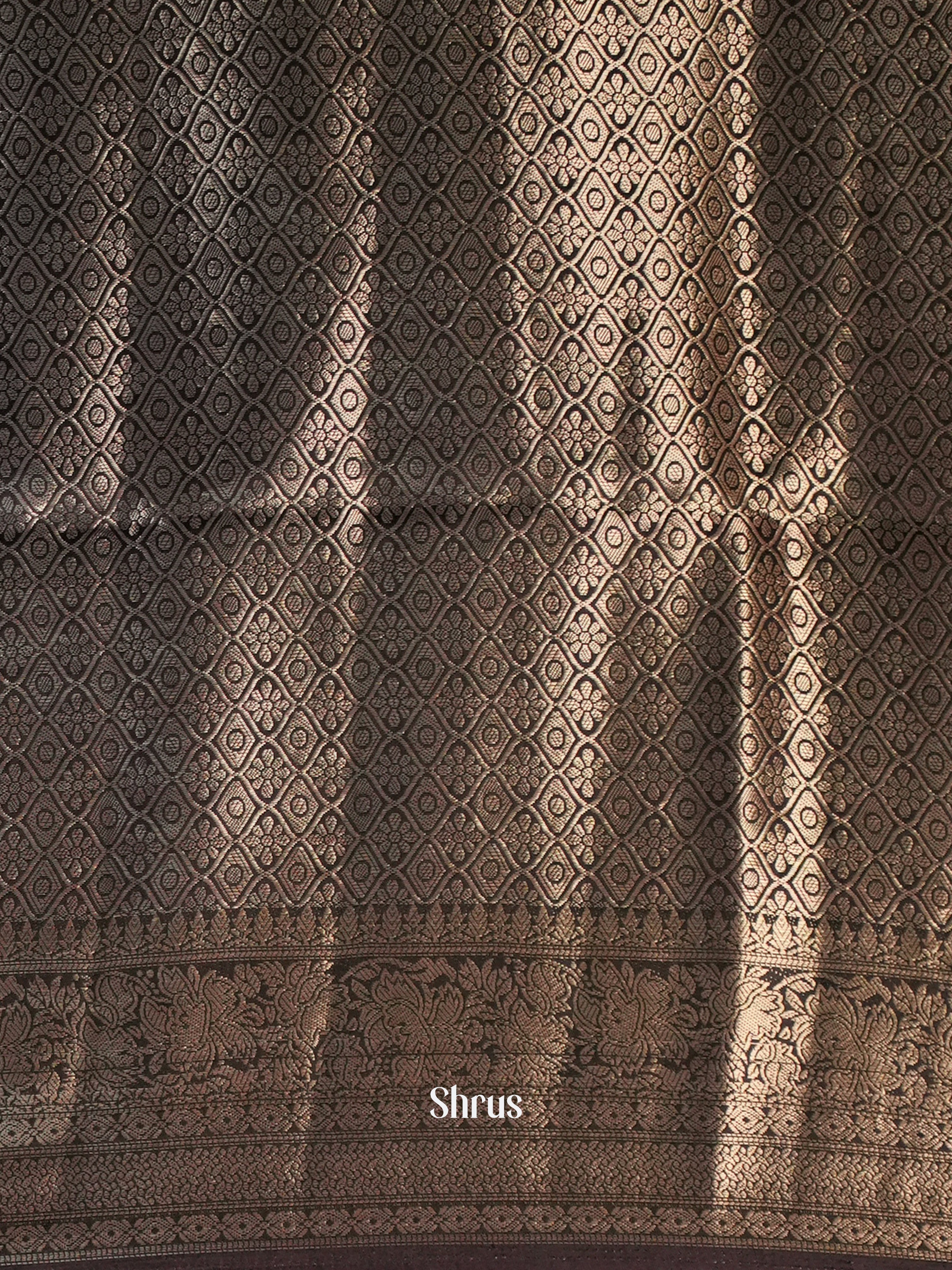 Brown - Printed chanderi Saree - Shop on Shrus.com