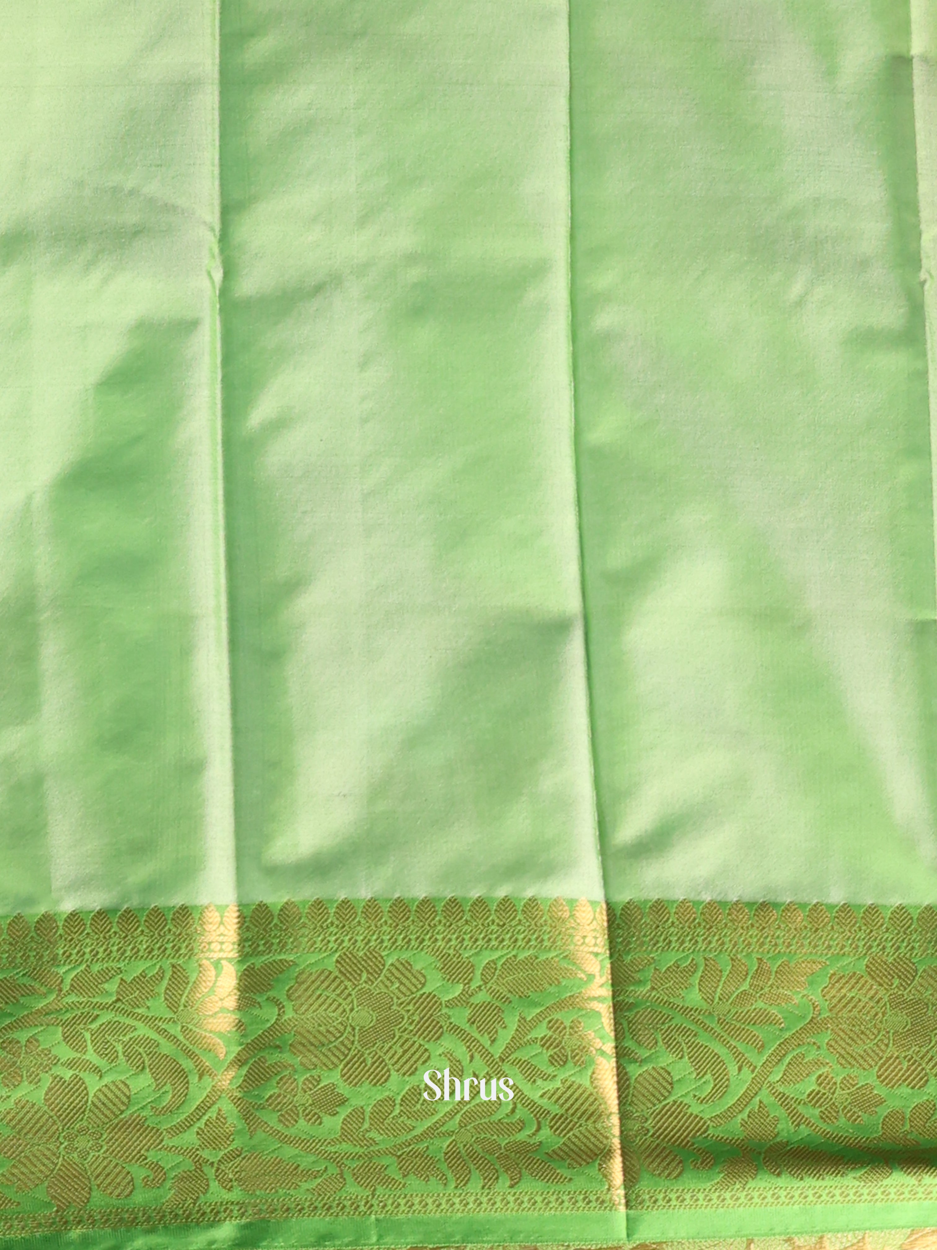 Pink & Green - Semi Ikkat Saree - Shop on Shrus.com