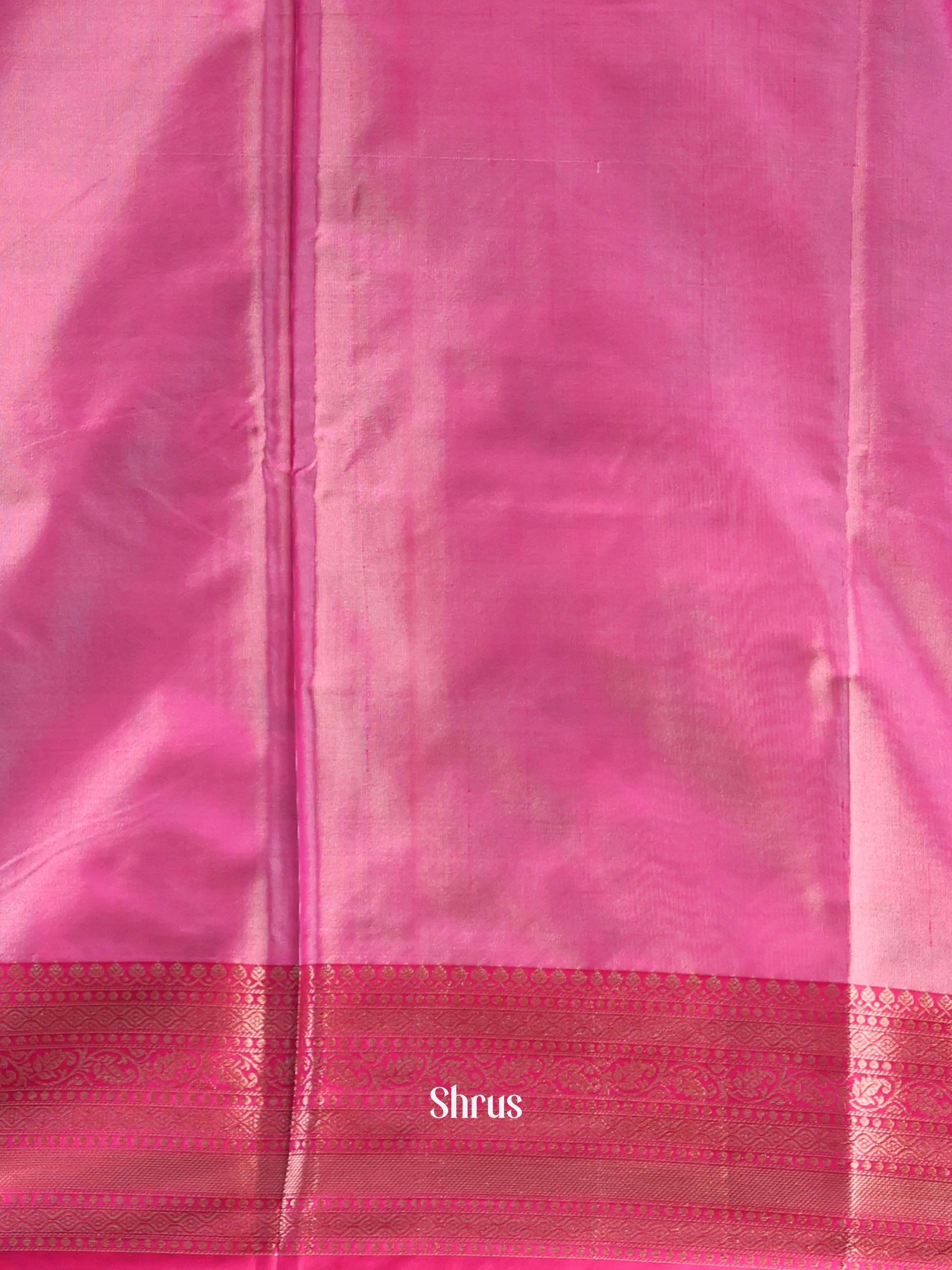 Grey & Pink - Semi Ikkat Saree - Shop on Shrus.com