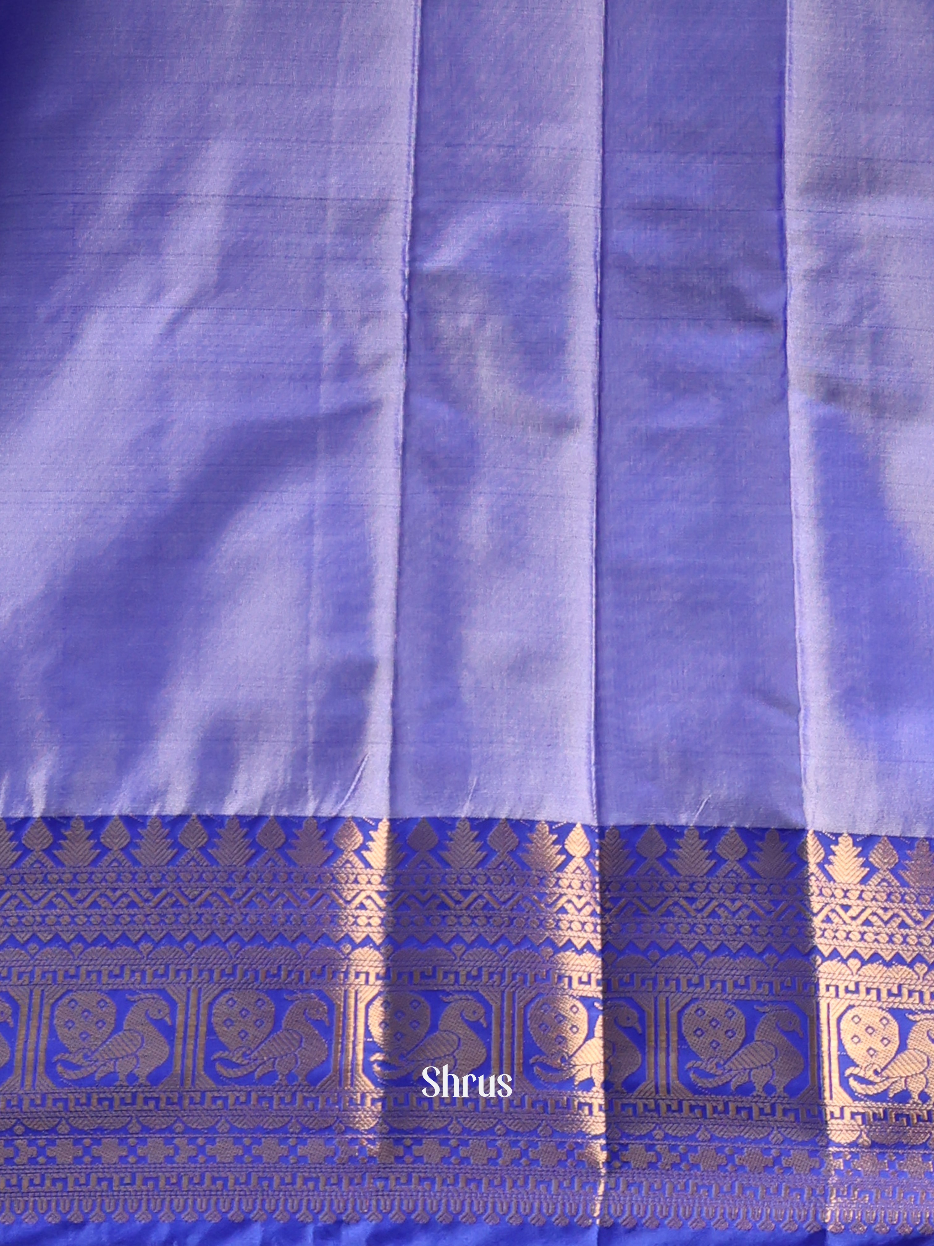 Cream & Purple - Semi Ikkat Saree - Shop on Shrus.com