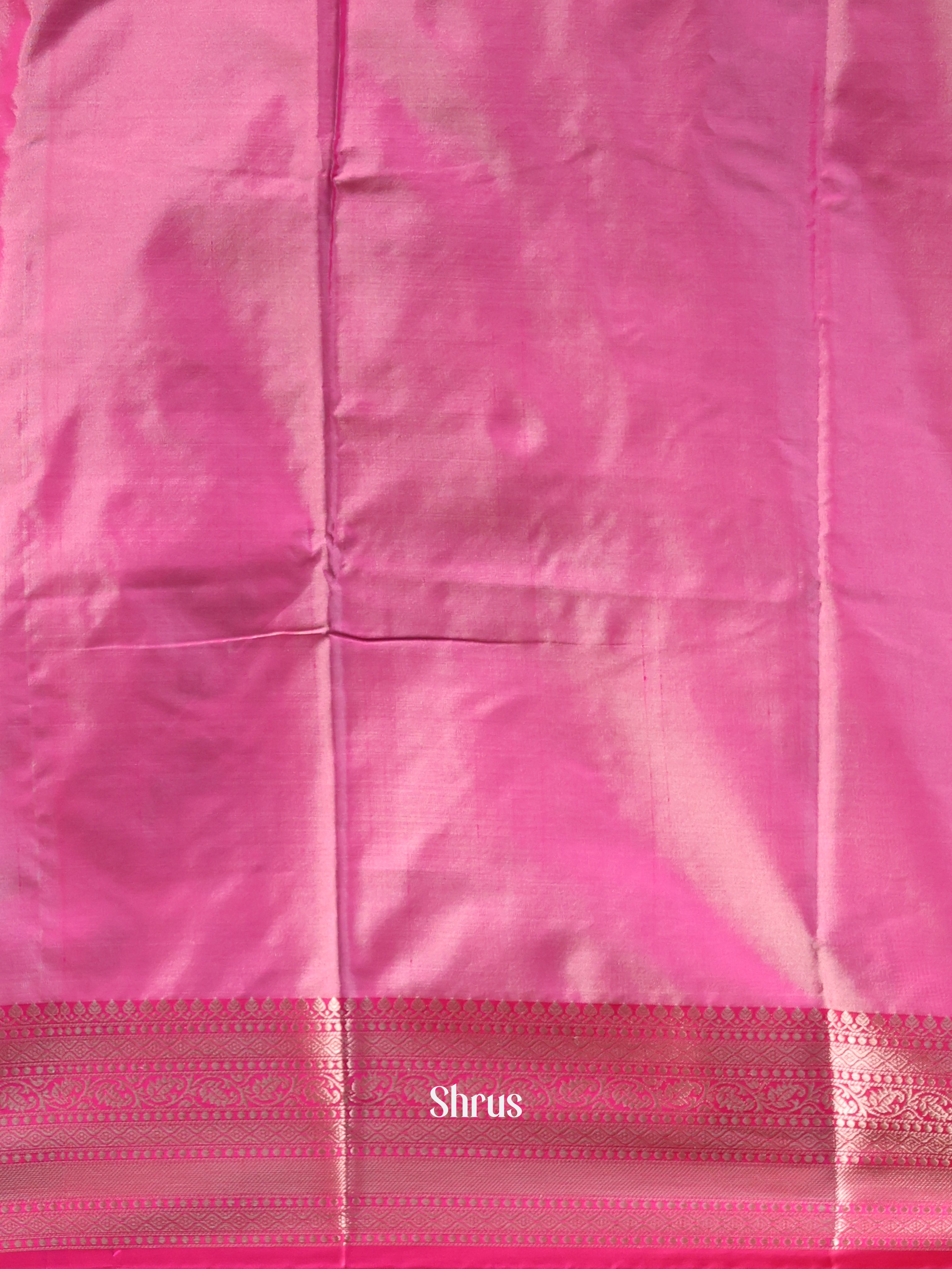 Cream & Pink - Semi Ikkat Saree - Shop on Shrus.com