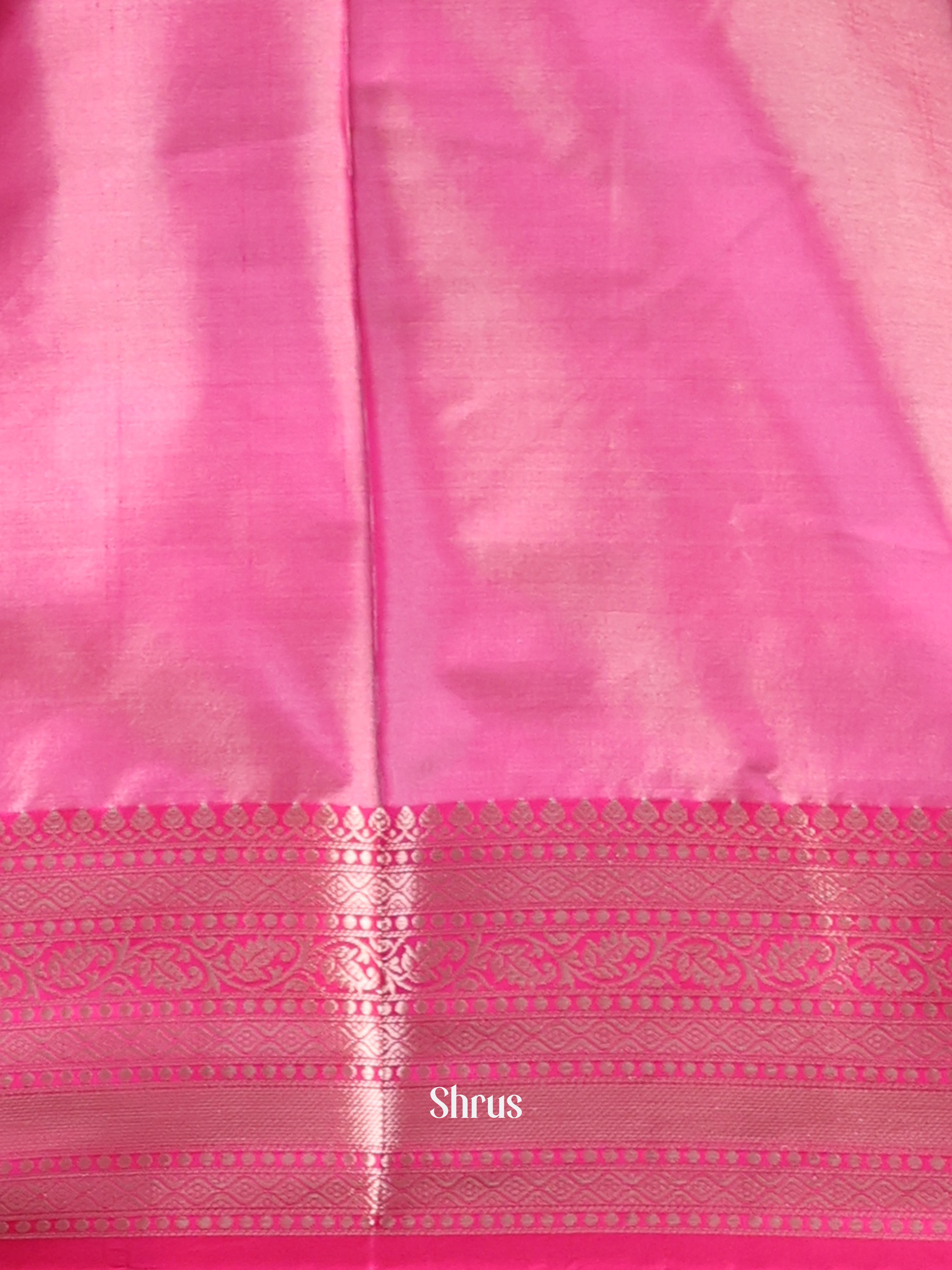 Pink - Semi Ikkat Saree - Shop on Shrus.com