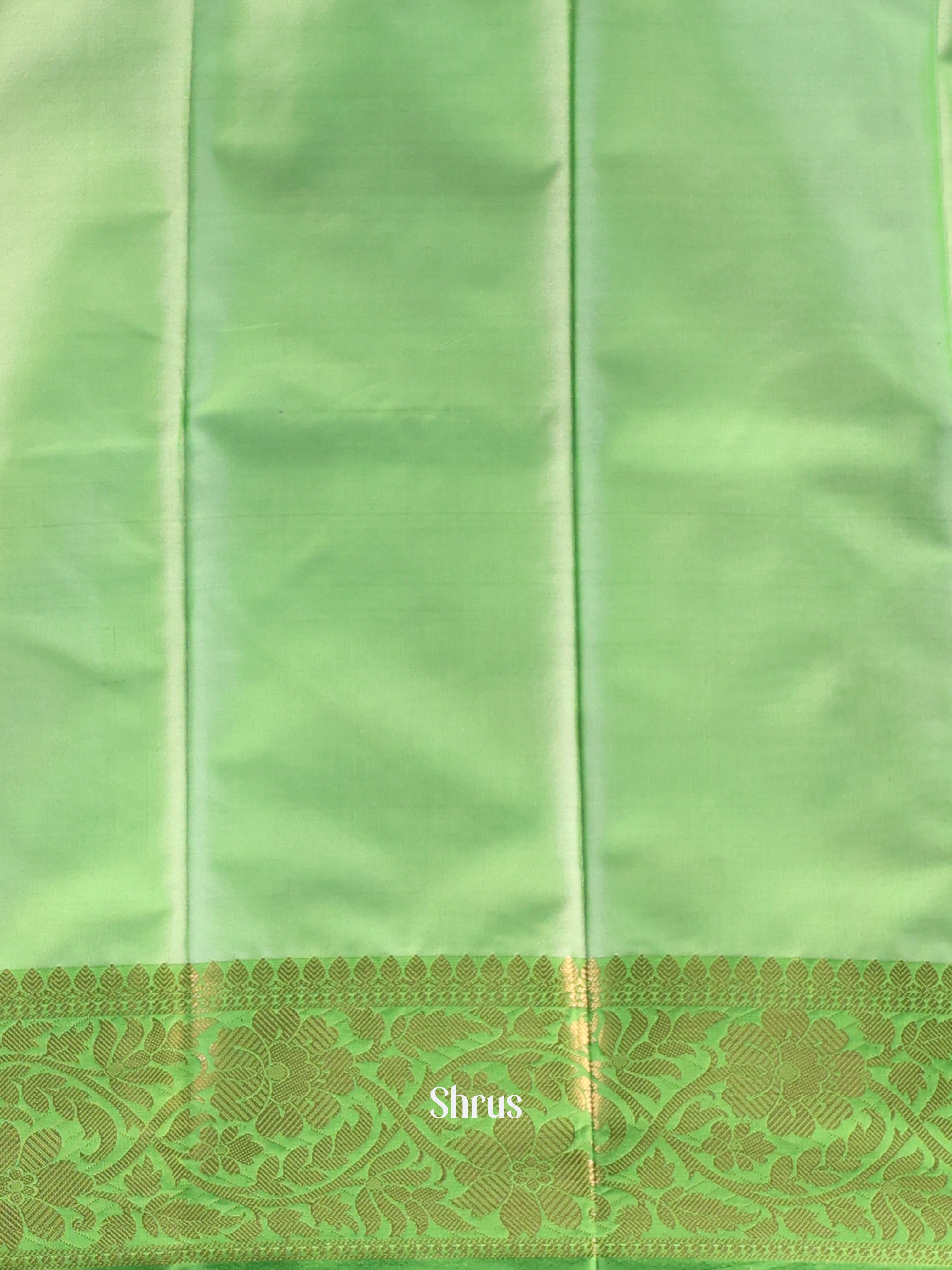 Pink & Green - Semi Ikkat Saree - Shop on Shrus.com