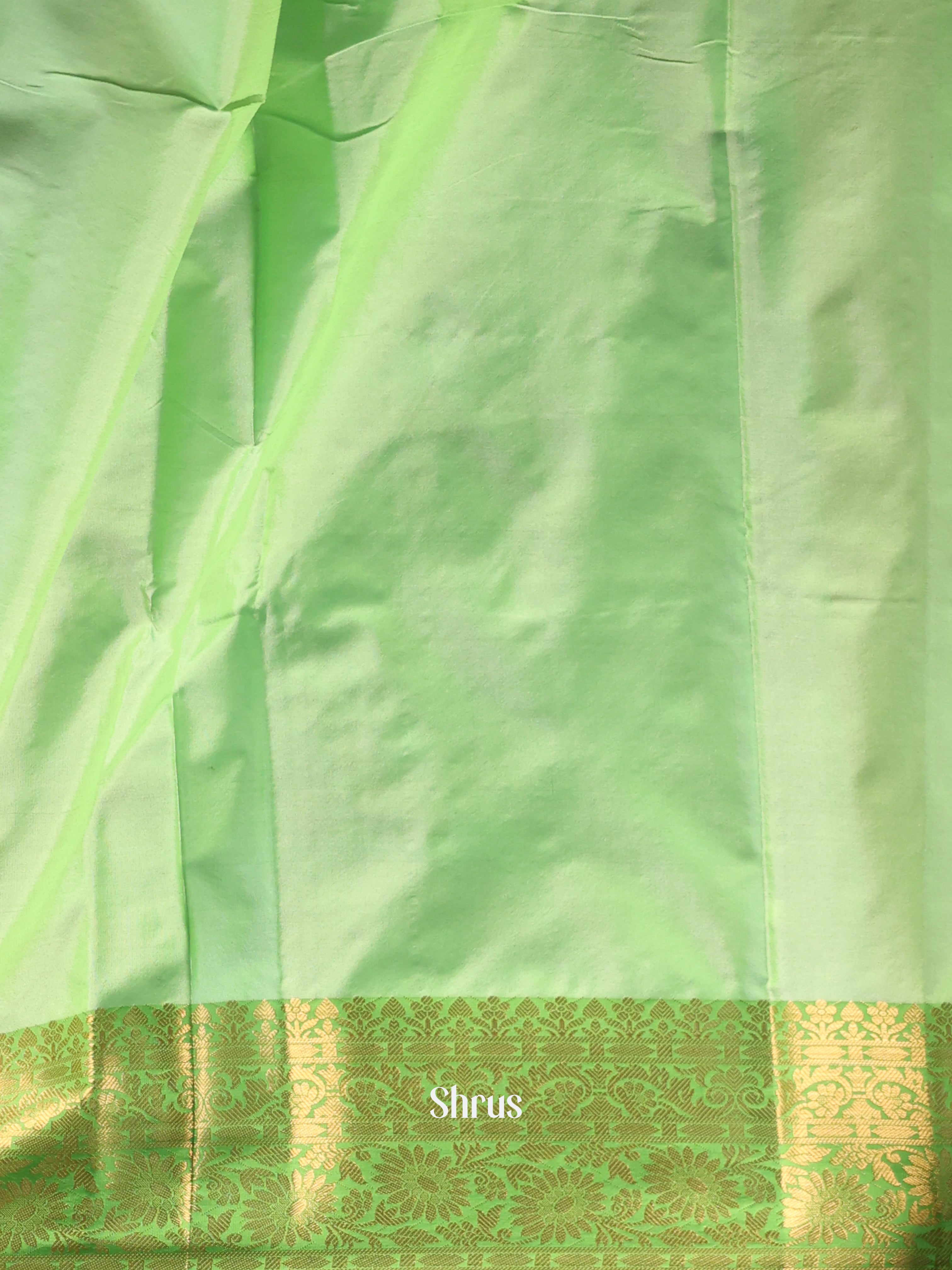 Pink & Green- Semi Ikkat Saree - Shop on Shrus.com
