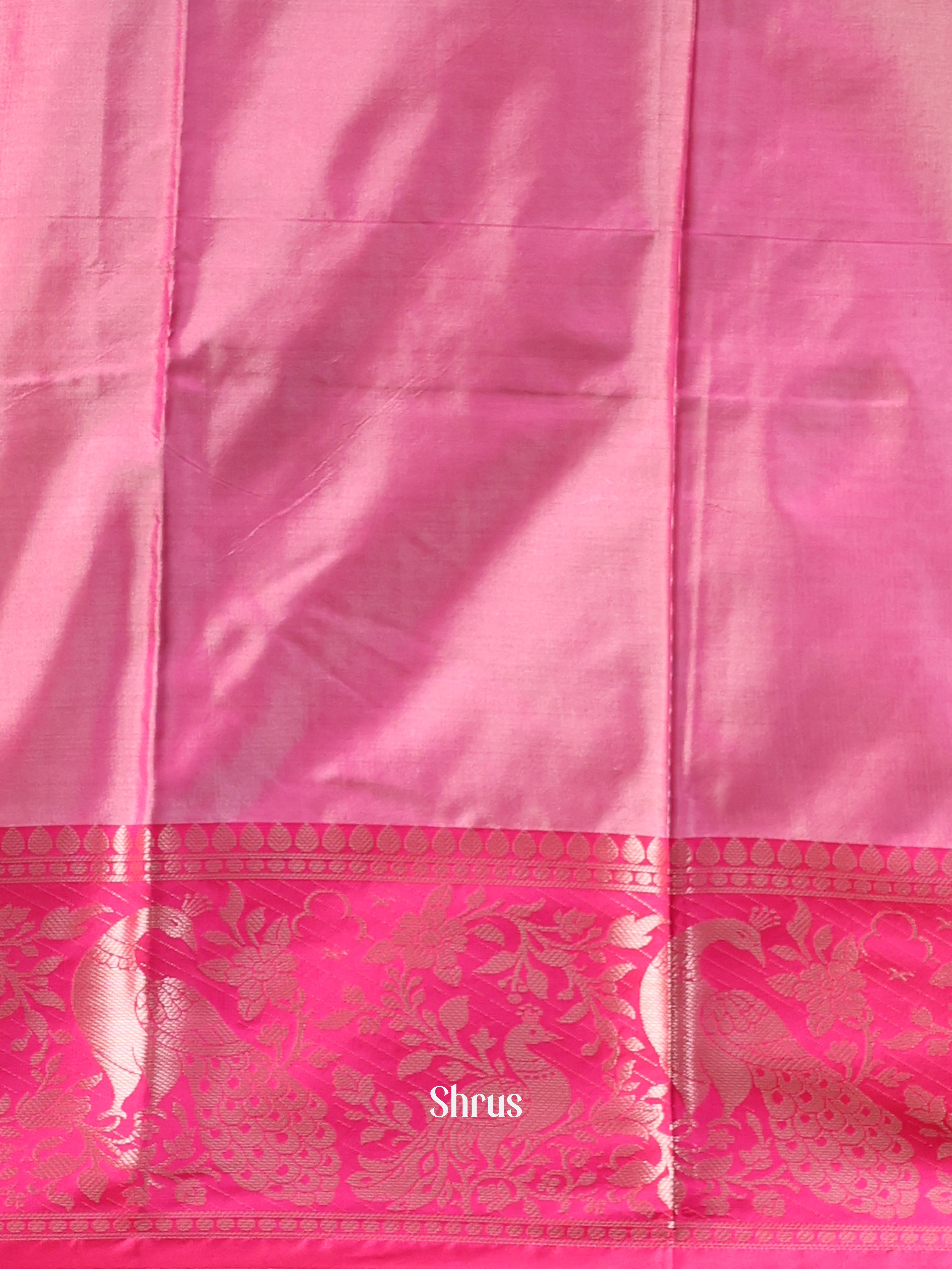 Liime Yellow & Pink - Semi Ikkat Saree - Shop on Shrus.com