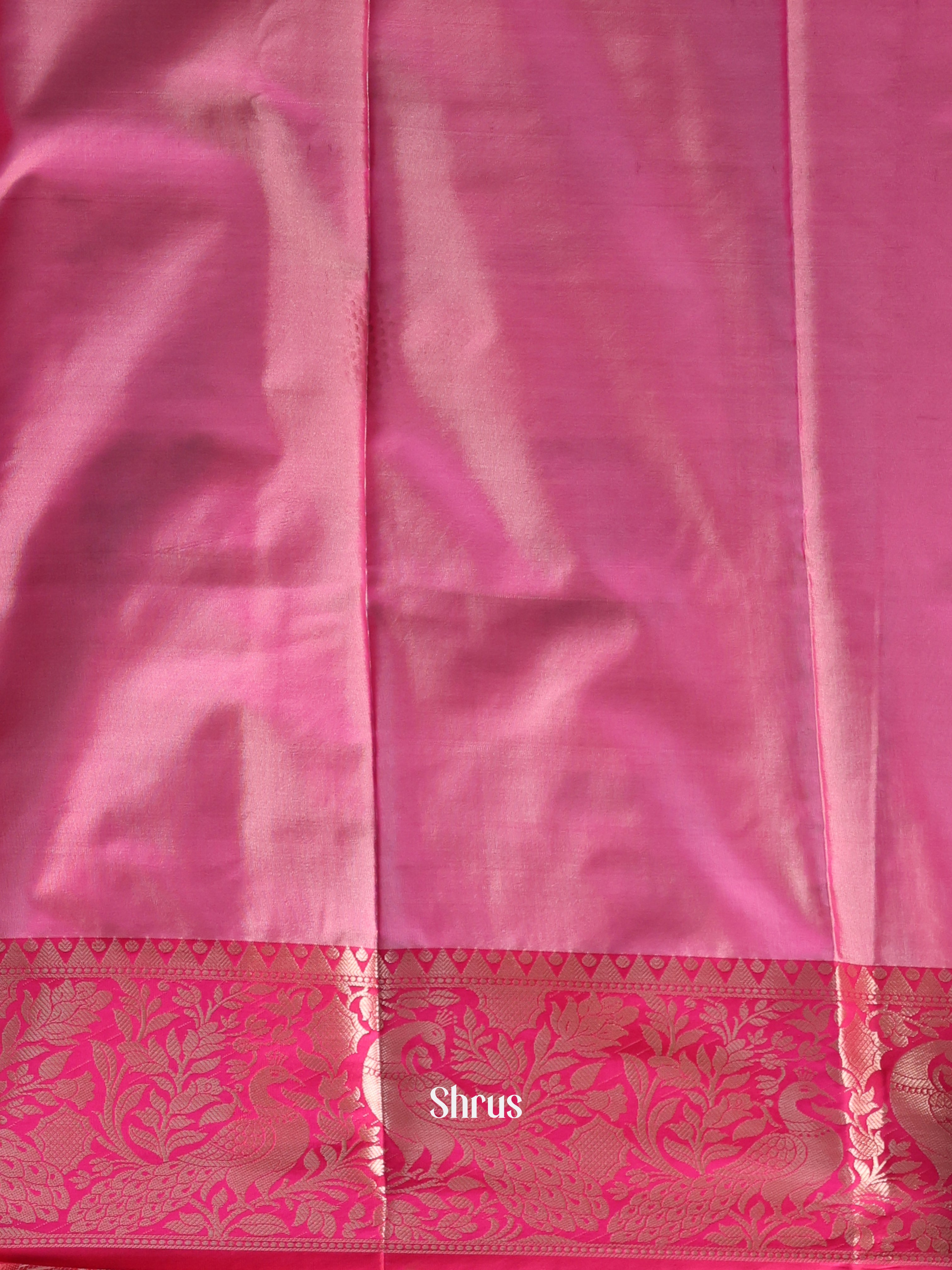 Pink - Semi Ikkat Saree - Shop on Shrus.com