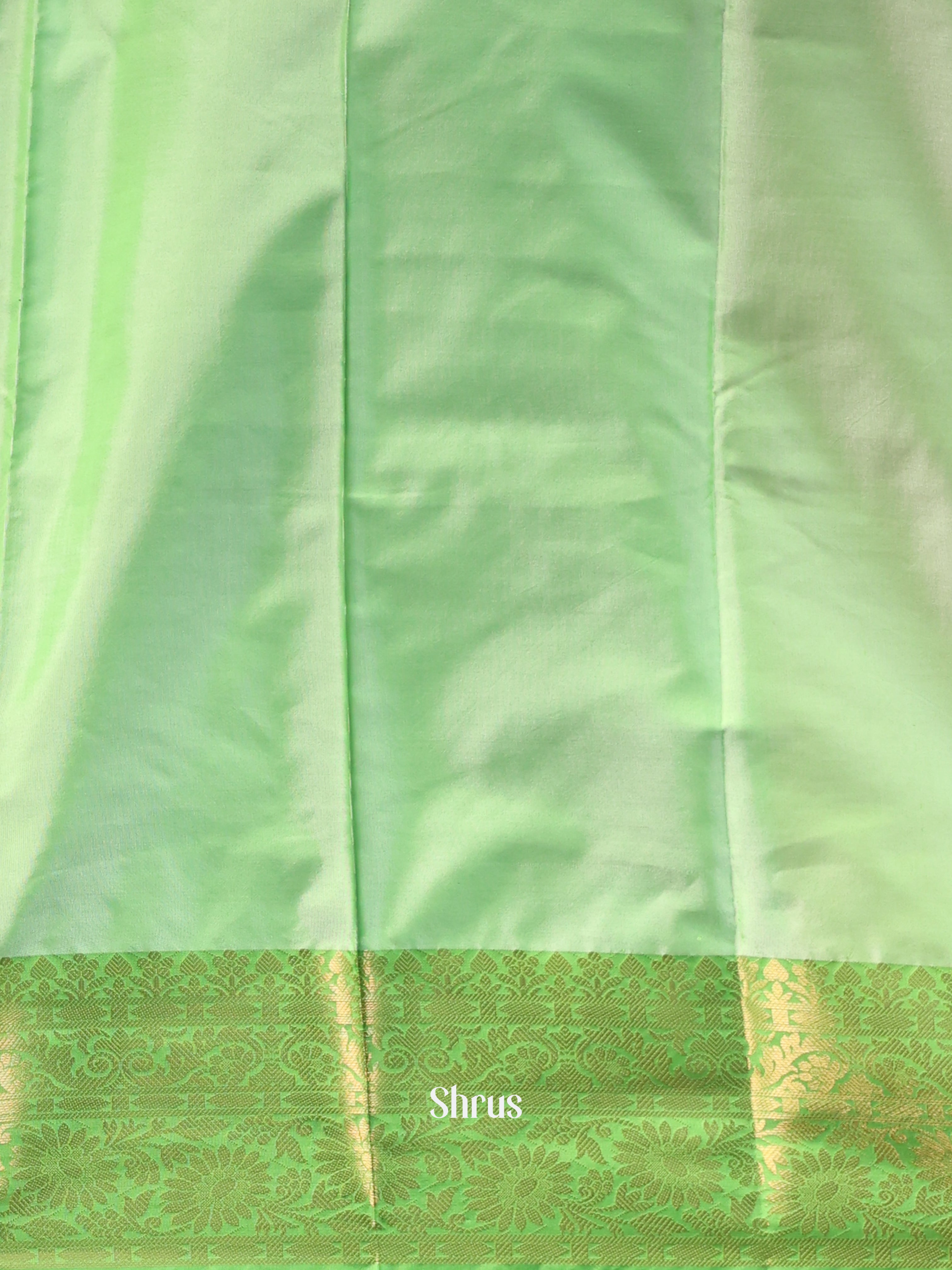 Pink & Green - Semi Ikkat Saree - Shop on Shrus.com