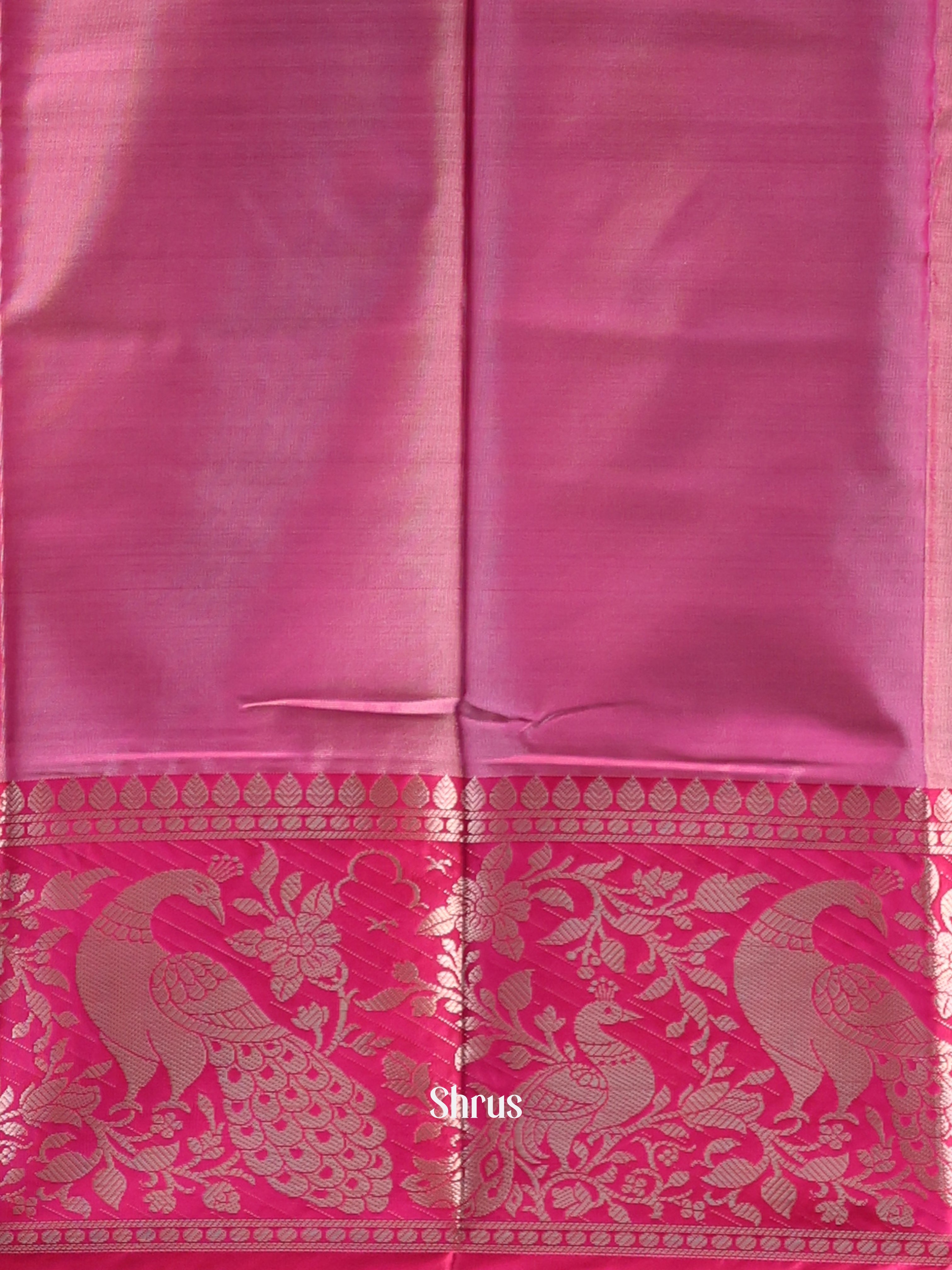 Pink - Semi Ikkat Saree - Shop on Shrus.com