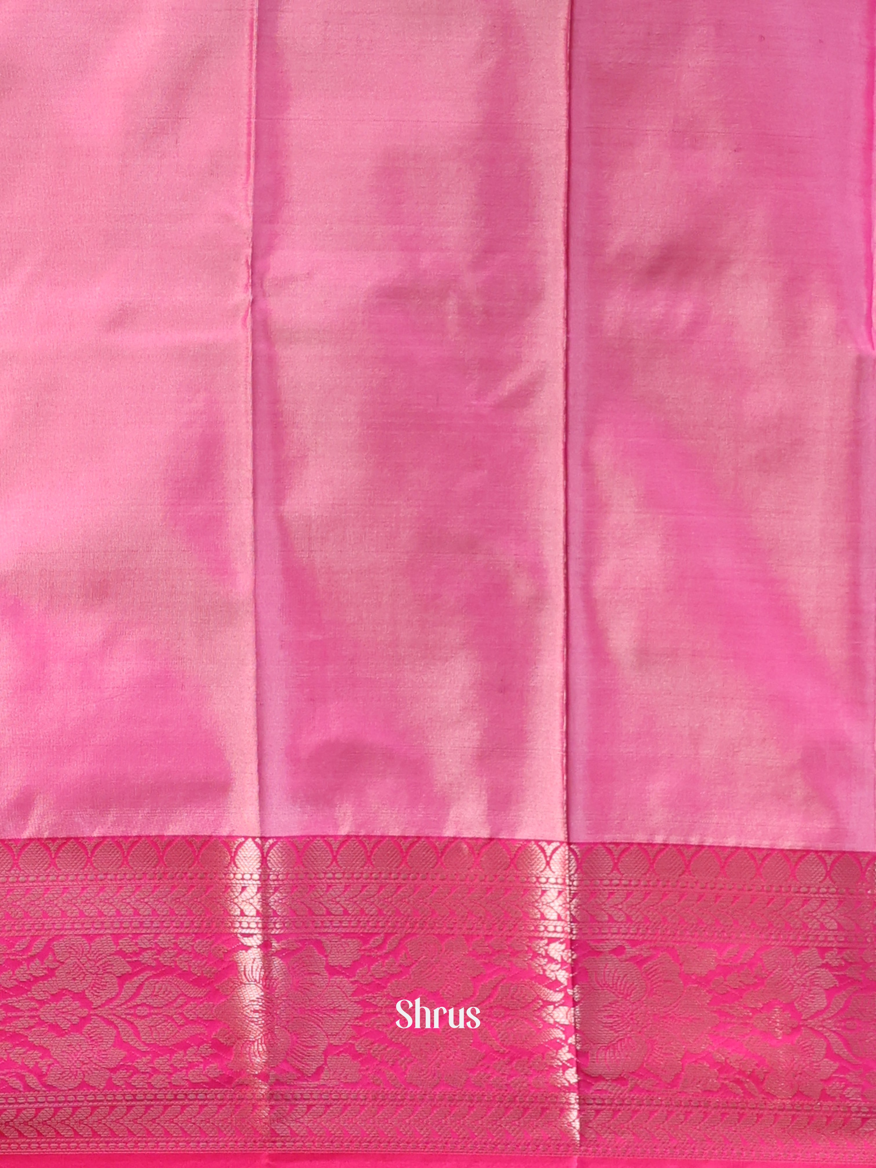 Pink - Semi Ikkat Saree - Shop on Shrus.com