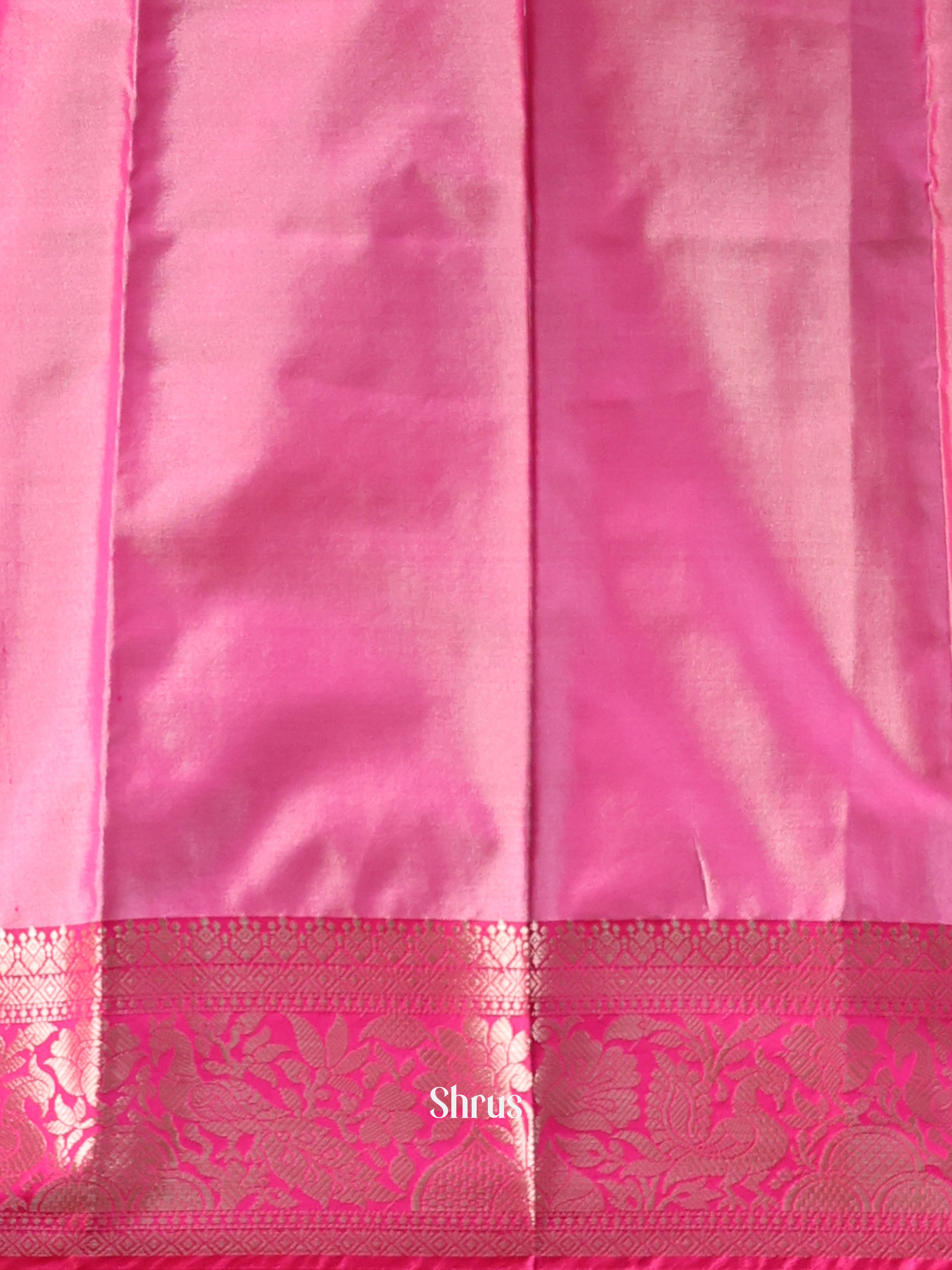 Pink - Semi Ikkat Saree - Shop on Shrus.com