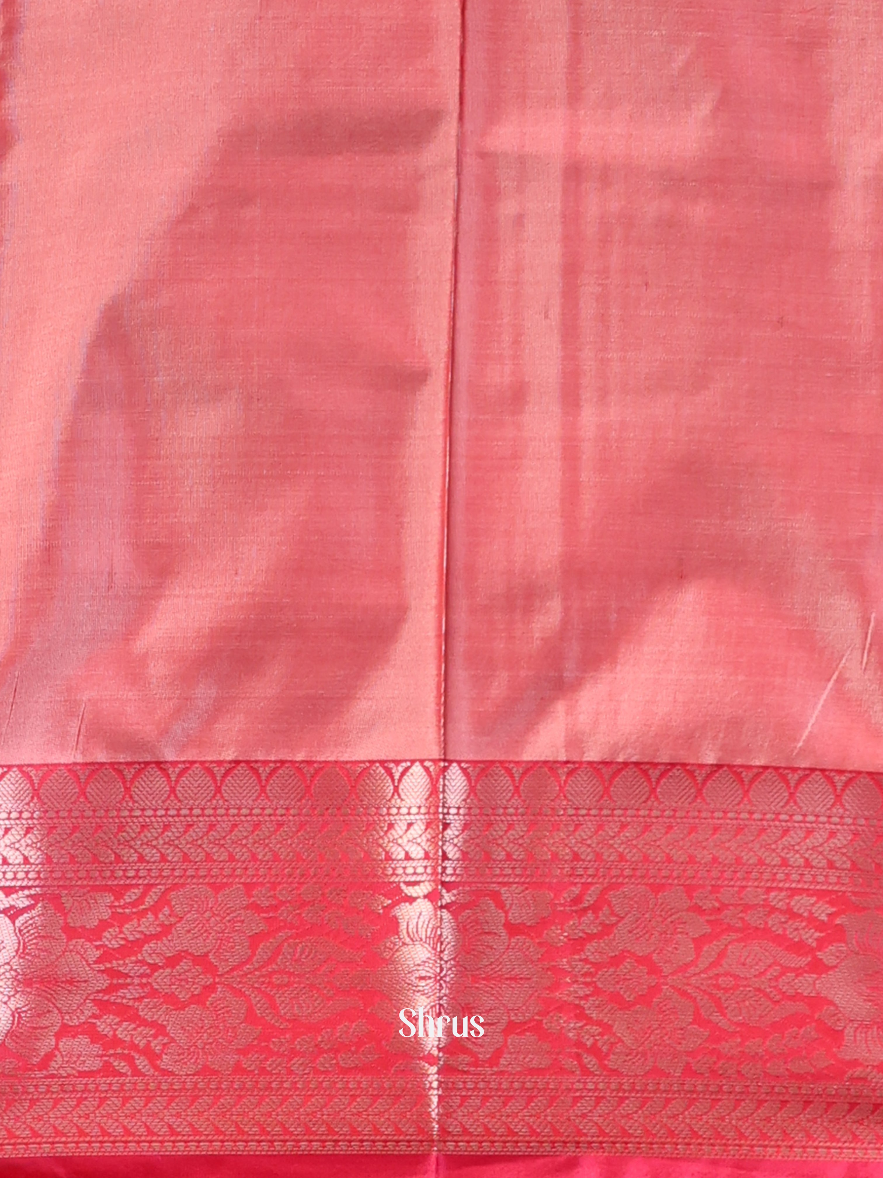 Blue & Pink - Semi Ikkat Saree - Shop on Shrus.com