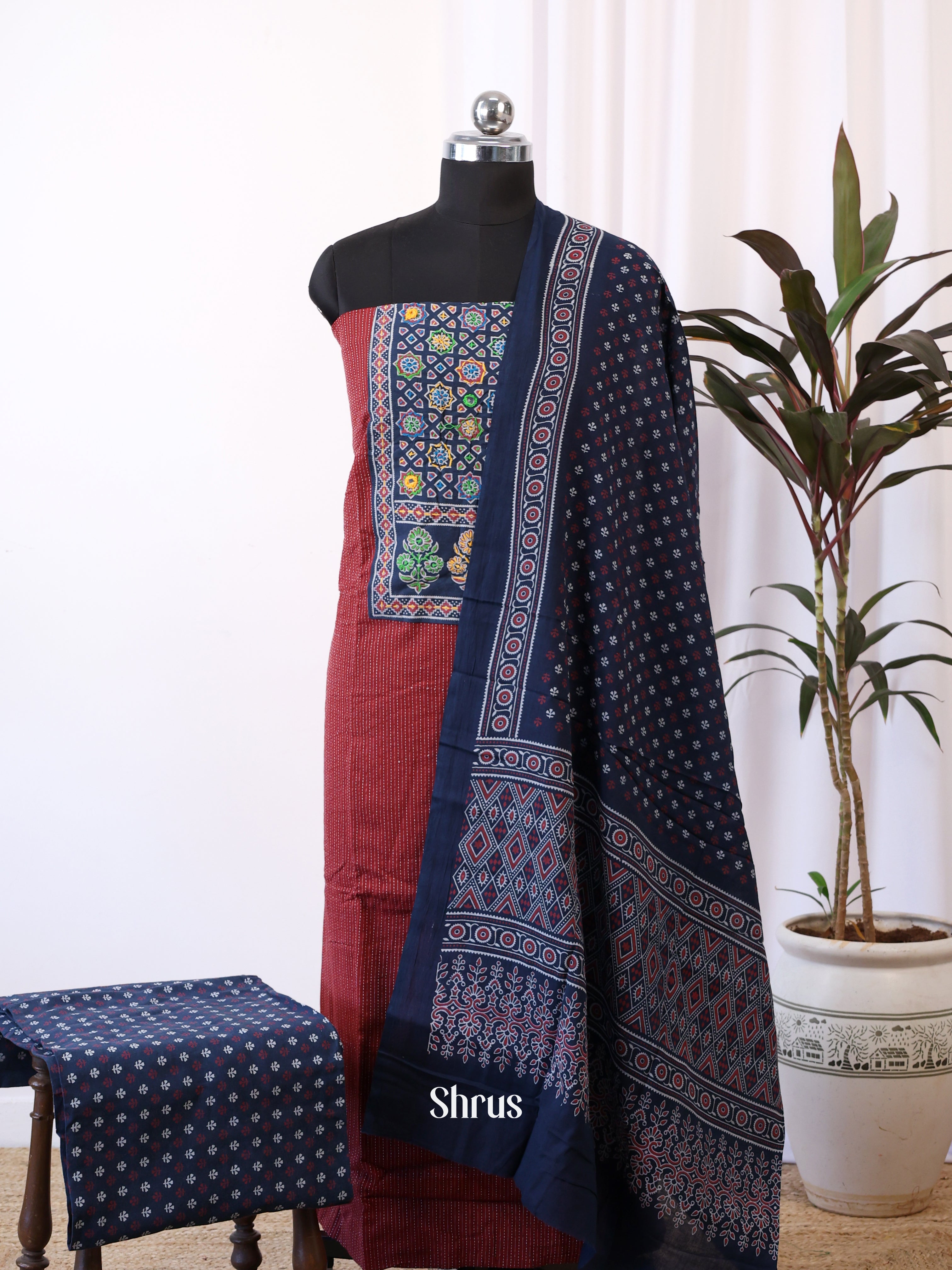 CIS27239 - Ajrakh Salwar - Shop on Shrus.com