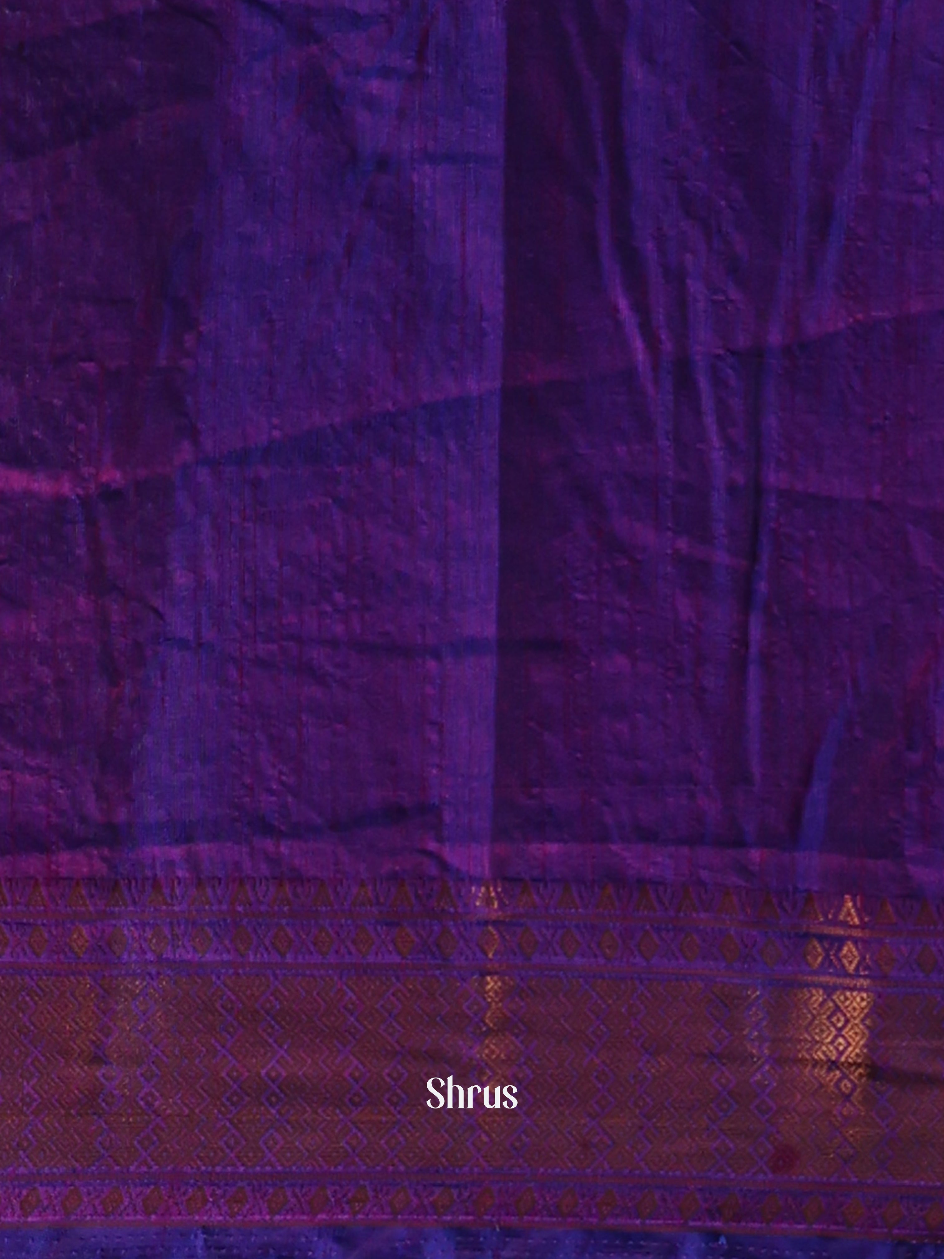 Blue & Purple - Semi Patola Saree - Shop on Shrus.com
