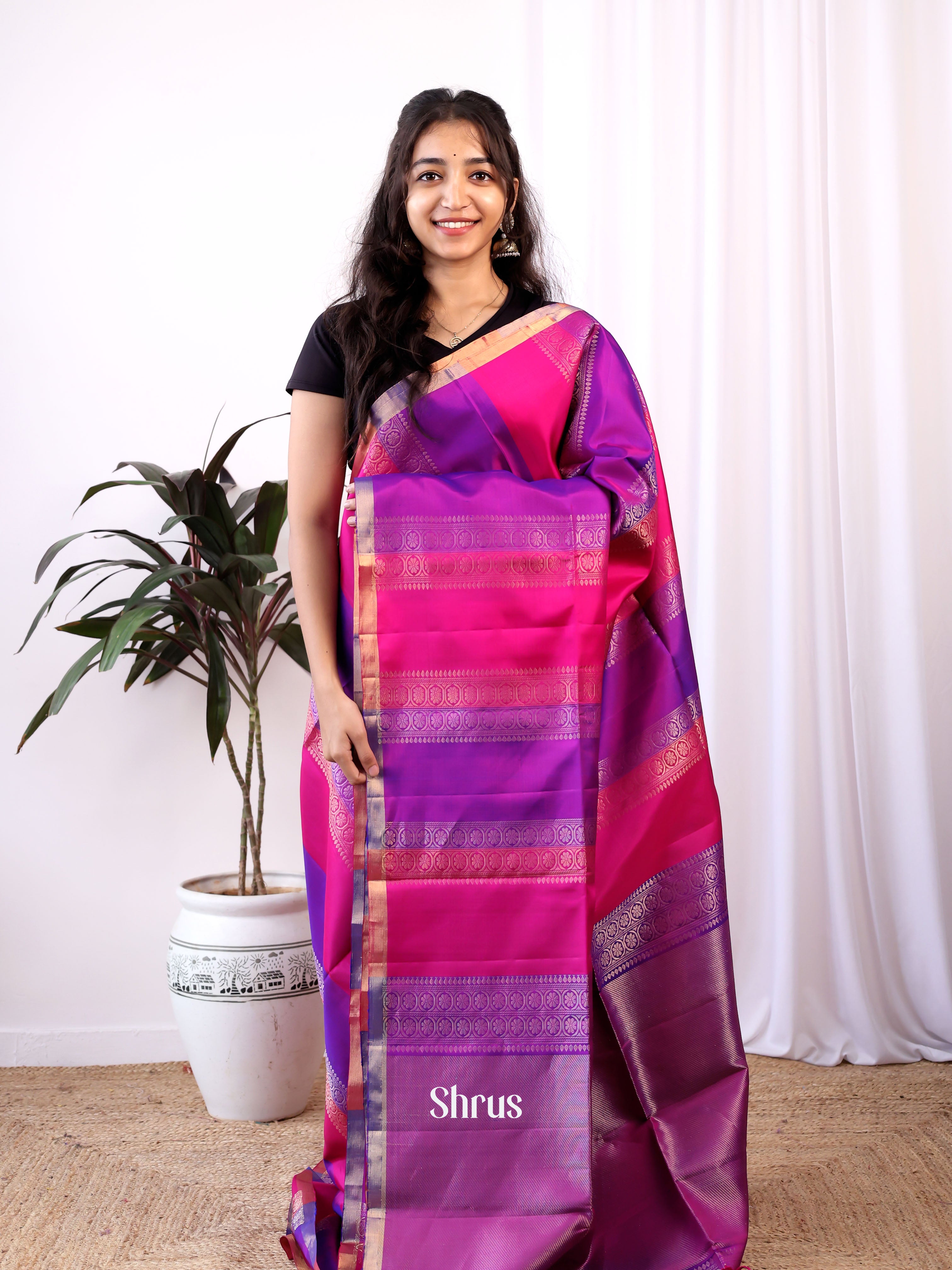 CIS28001 - Soft Silk Saree - Shop on Shrus.com