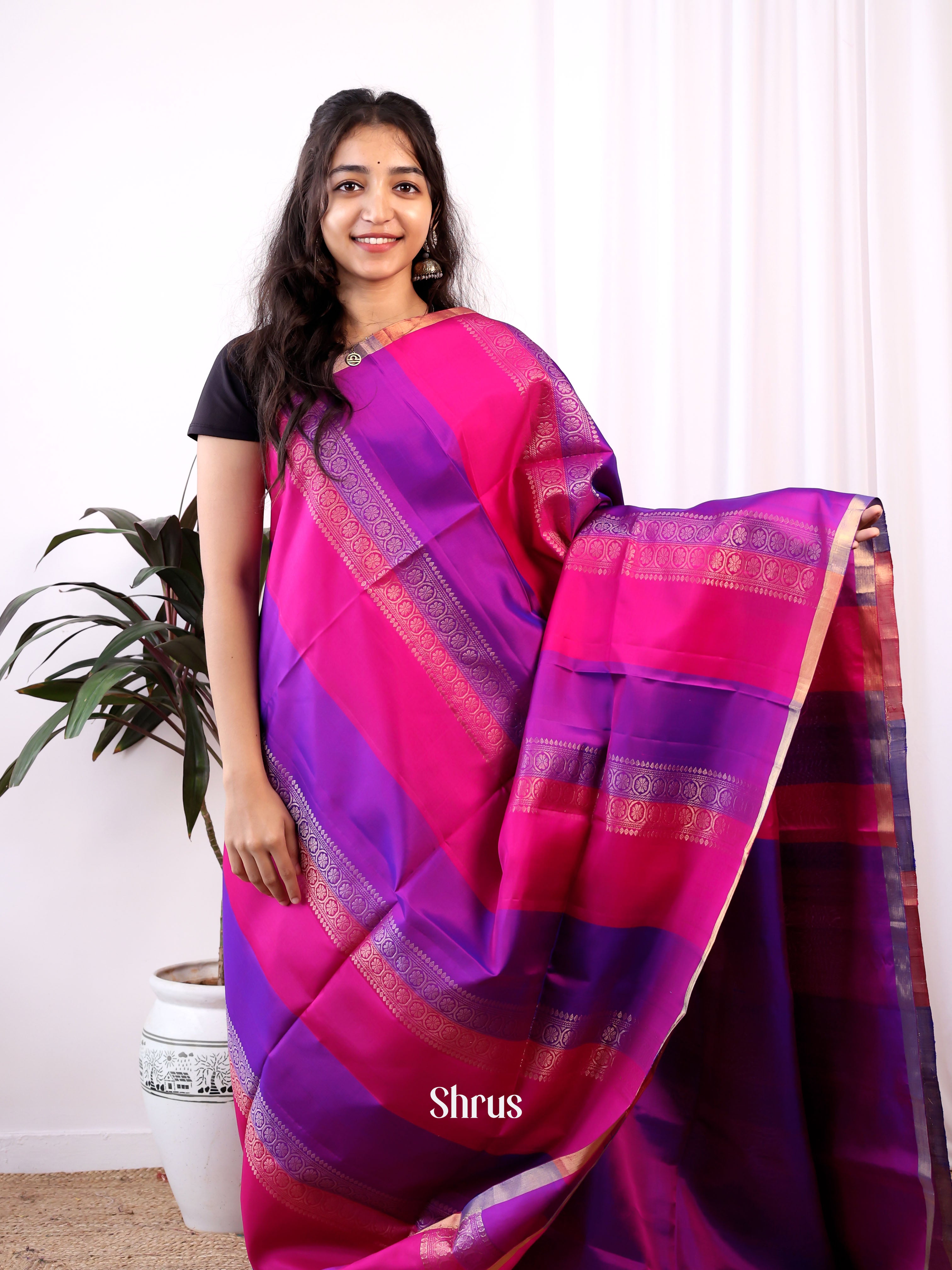 CIS28001 - Soft Silk Saree - Shop on Shrus.com