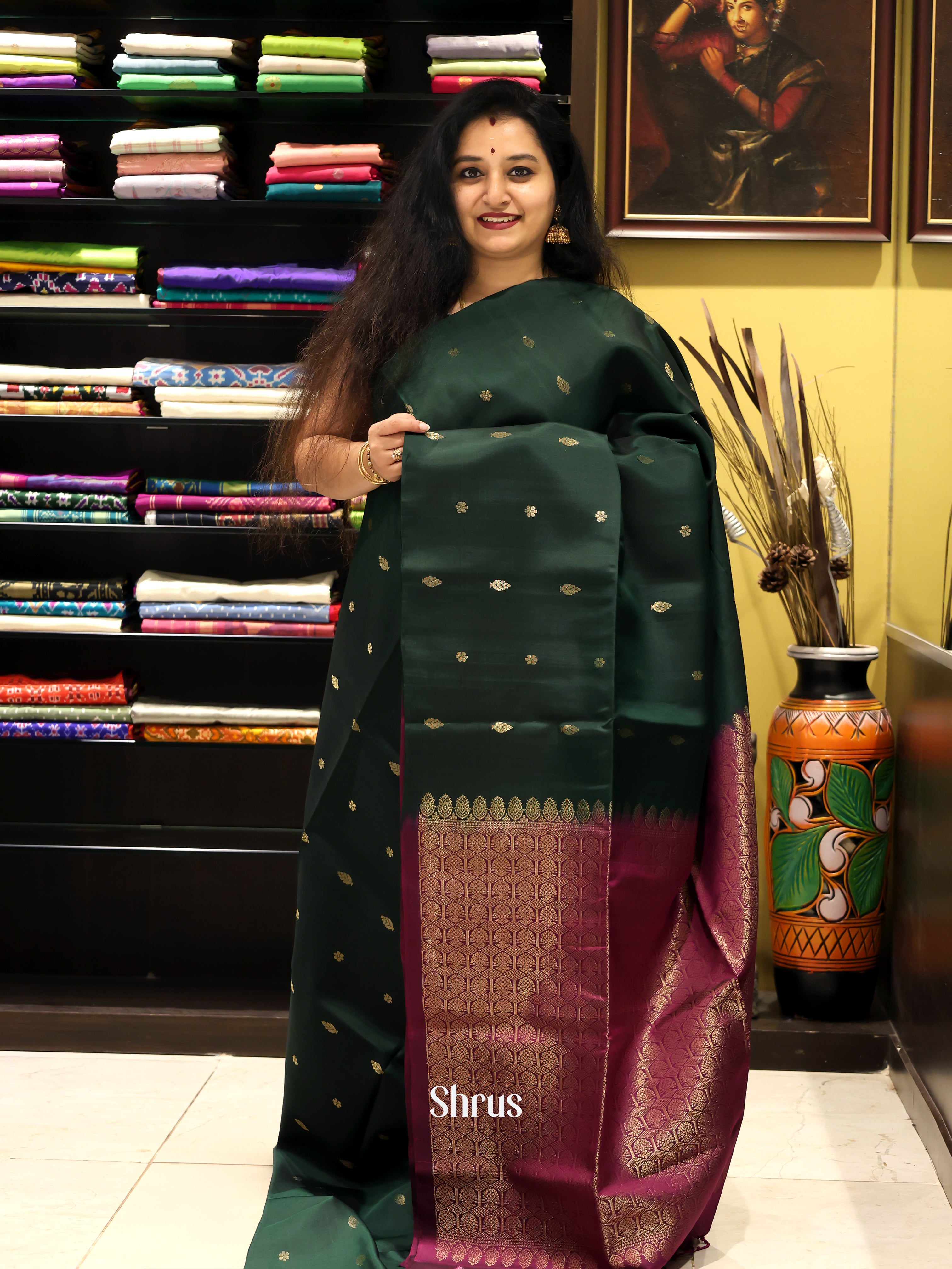 CIS28003 - Soft Silk Saree - Shop on Shrus.com